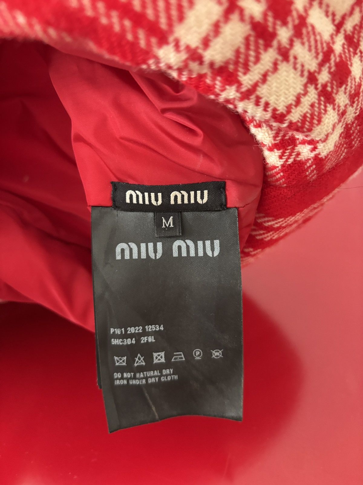 Miu Miu Miu Miu padded checked Bucket Hat Size ONE SIZE - 4 Thumbnail