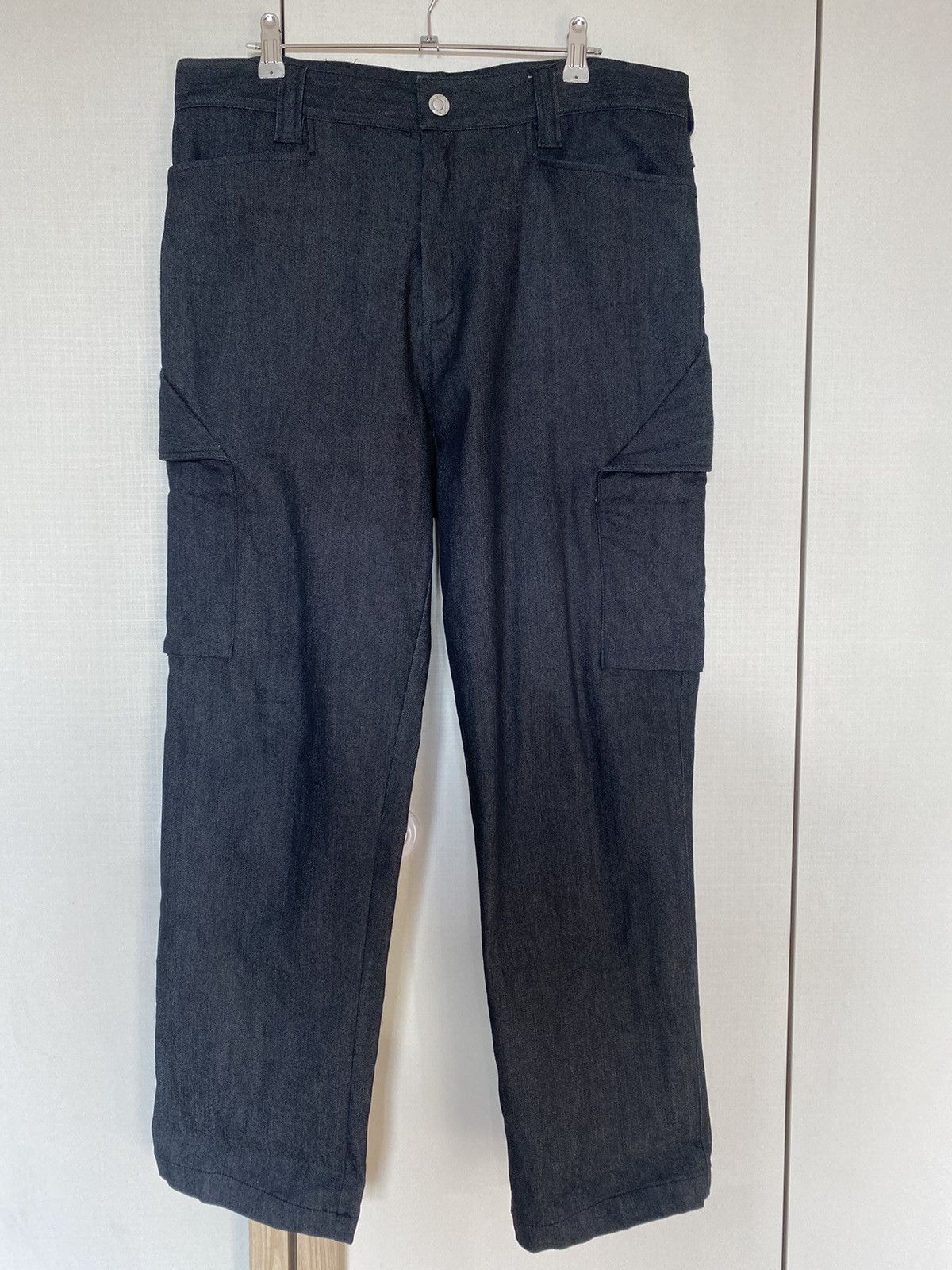 image of Affix Works x Kiko Kostadinov Cargo Denims in Black, Men's (Size 34)