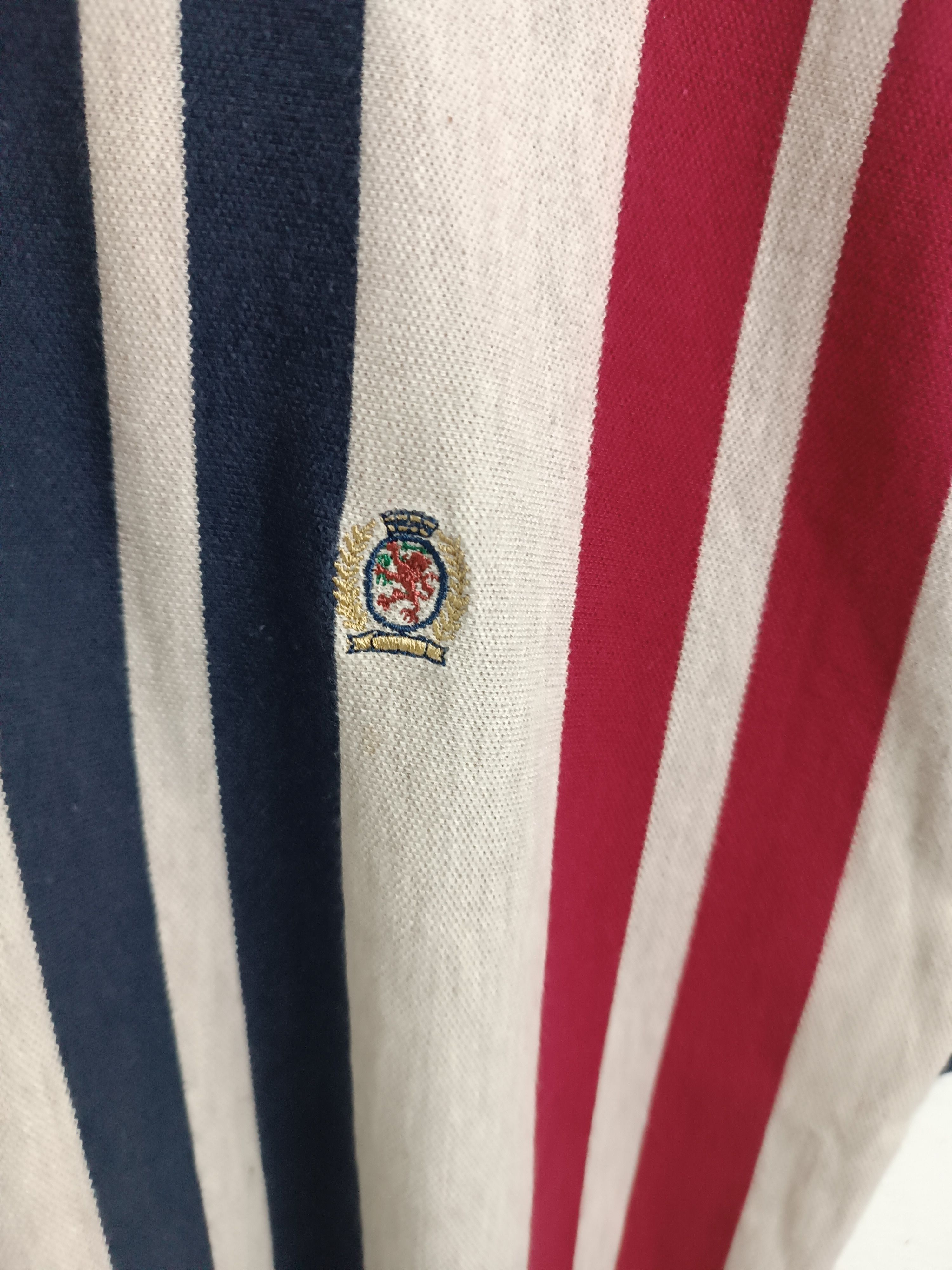Tommy Hilfiger VINTAGE 90'S TOMMY HILFIGER STRIPE POLO VERY RARE PIECE Size US M / EU 48-50 / 2 - 12 Thumbnail
