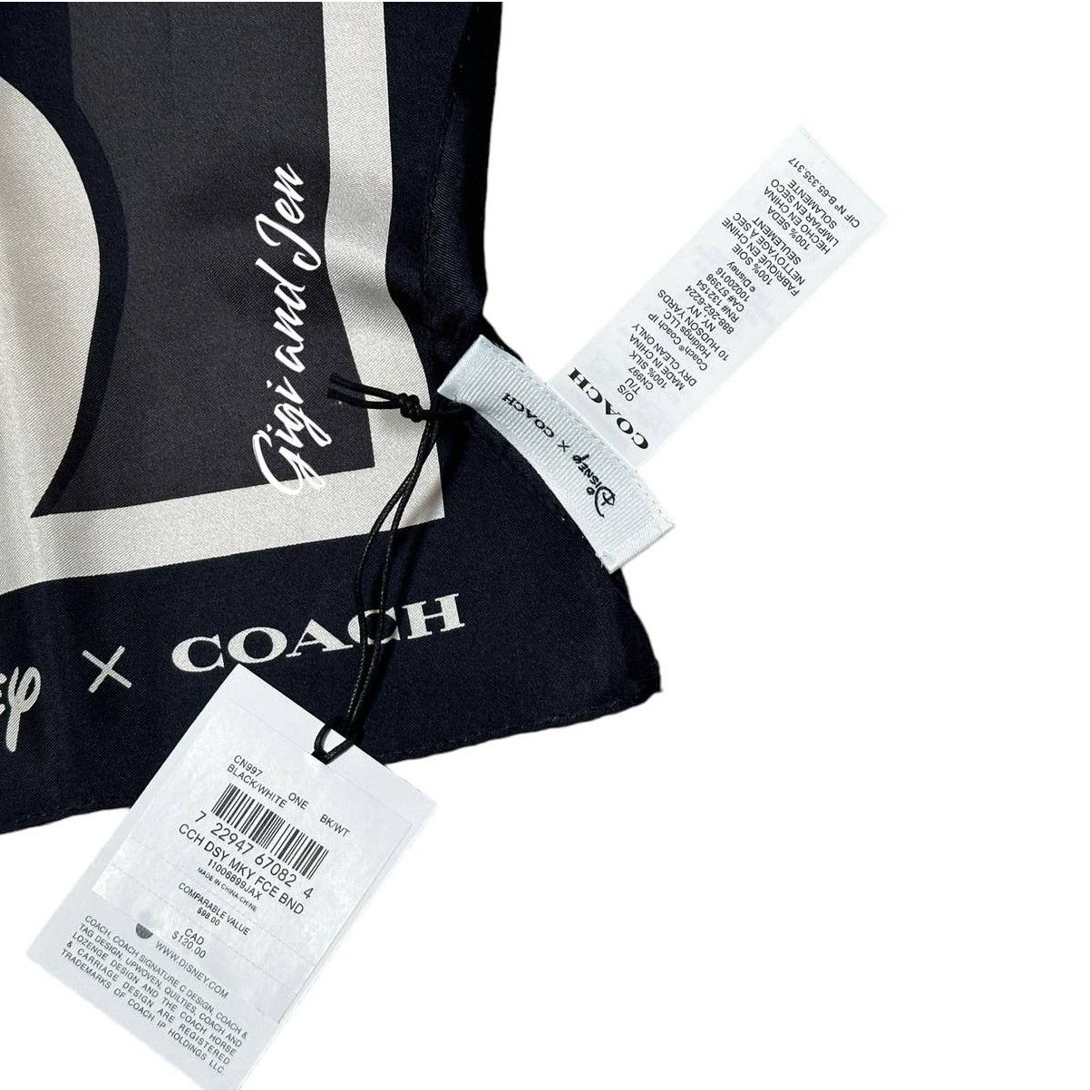 Coach Coach Disney X Coach Mickey Mouse Silk Bandana Size ONE SIZE - 4 Thumbnail