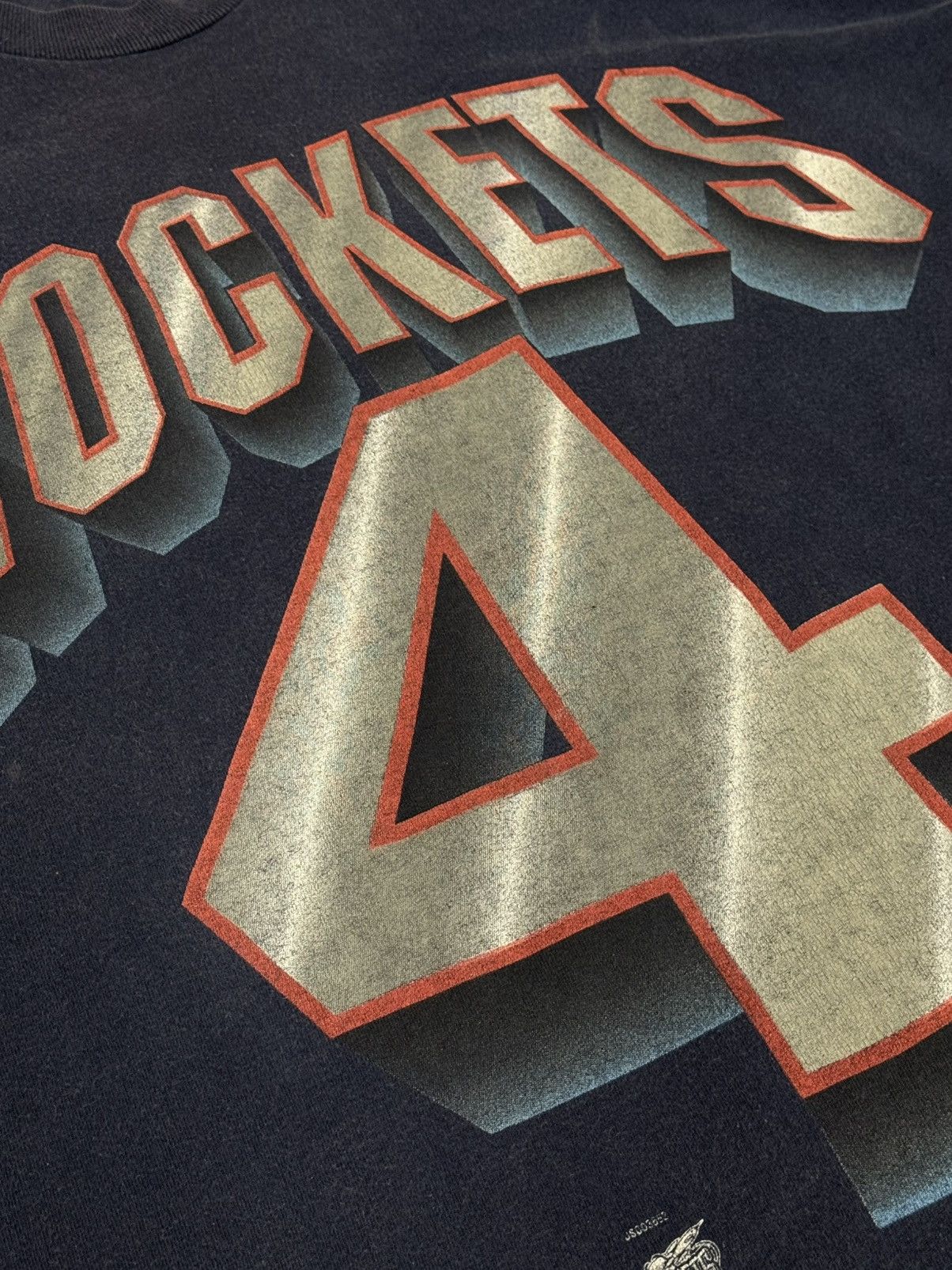 Vintage RARE Vintage 90s NBA Rockets Houston Texas 4 Logo Tee XL Size US XL / EU 56 / 4 - 4 Thumbnail