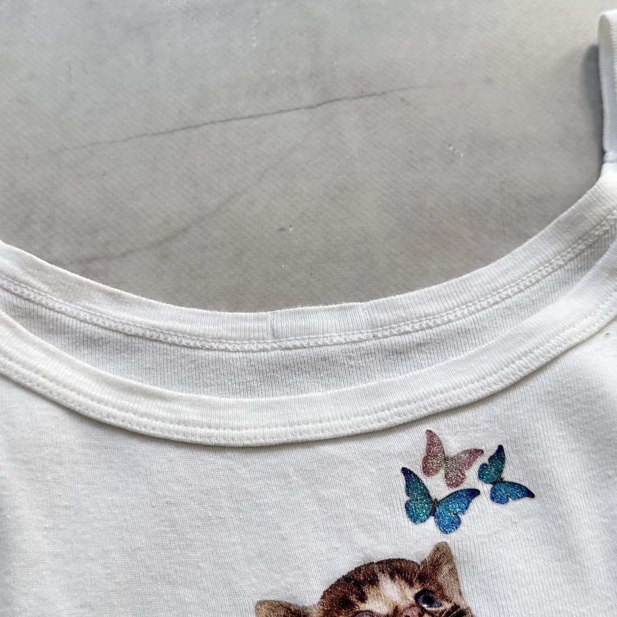 Hysteric Glamour Cute Kitty Y2K Glitter Tank Top T Shirt Miss Sixty Style Size S / US 4 / IT 40 - 4 Thumbnail