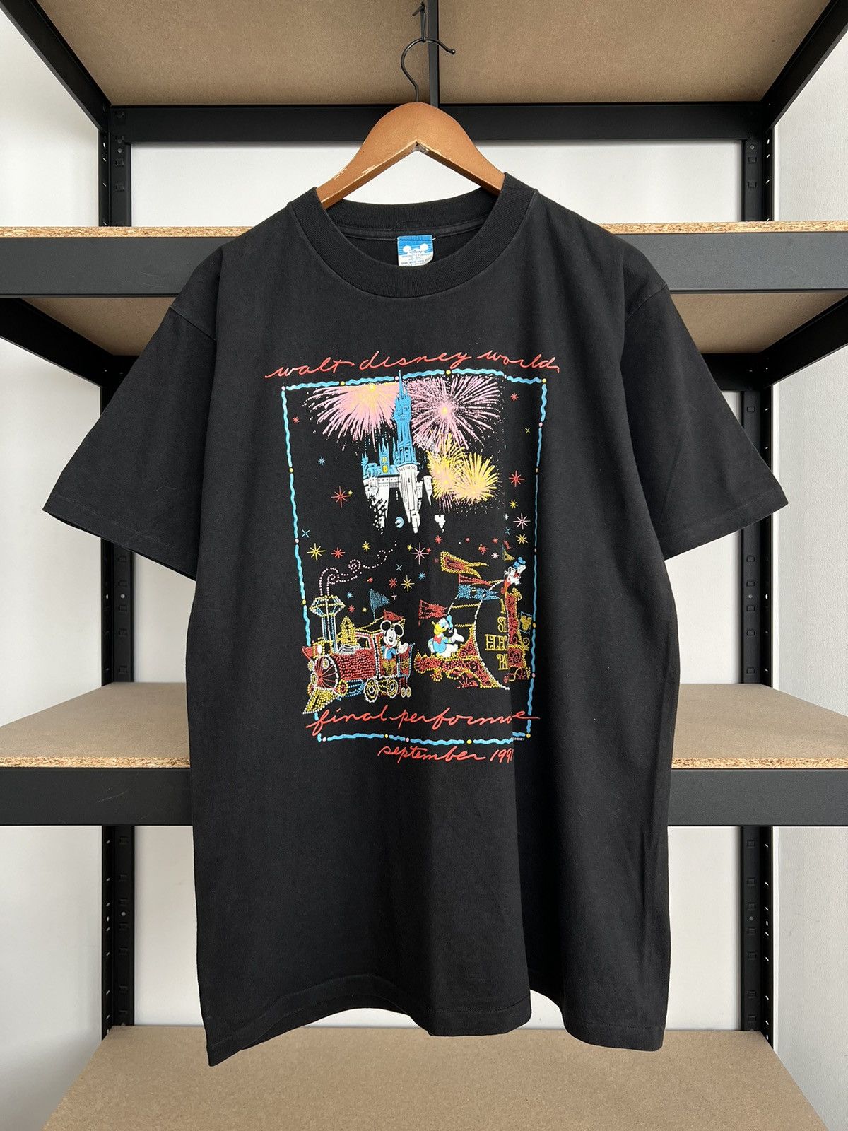 Disney Vintage 1991 Disney The Main Street Electrical Parade Tshirt Size US XL / EU 56 / 4 - 2 Thumbnail