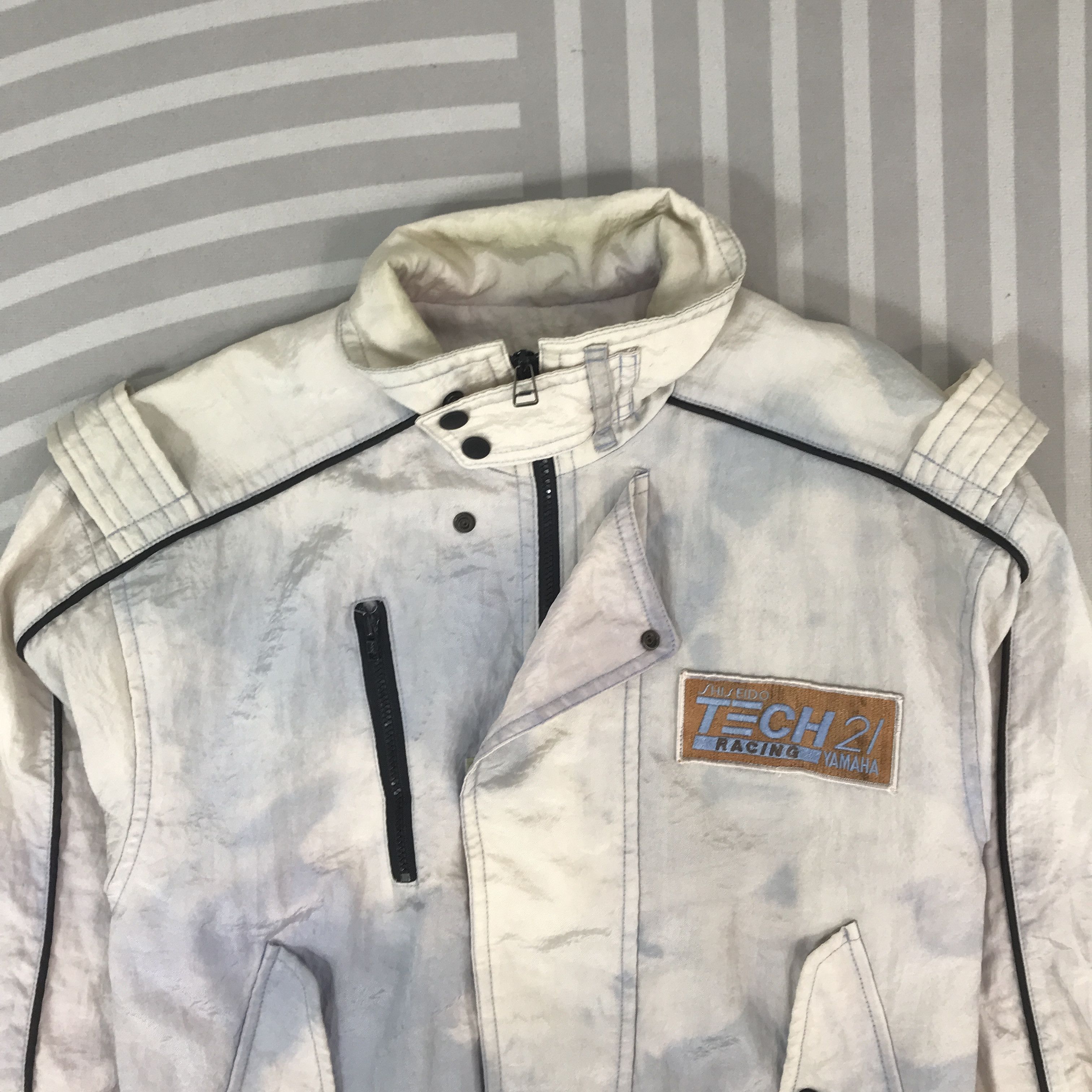 Vintage × Yamaha Vintage Yamaha Shiseido Tech 21 Racing Acid wash Jacket Size US L / EU 52-54 / 3 - 3 Thumbnail