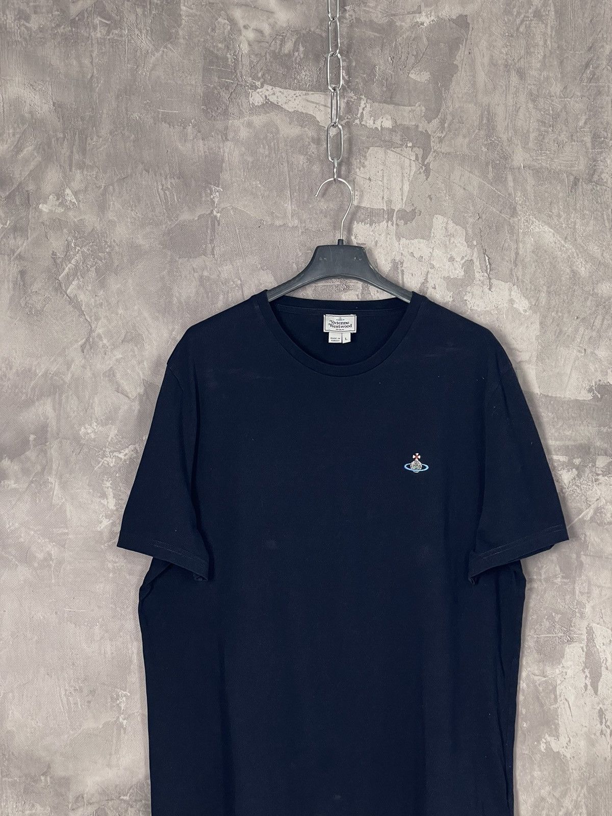 Vintage × Vivienne Westwood Vivienne Westwood Avant Garde Luxury Small Logo Navy t-shirt Size US L / EU 52-54 / 3 - 2 Thumbnail