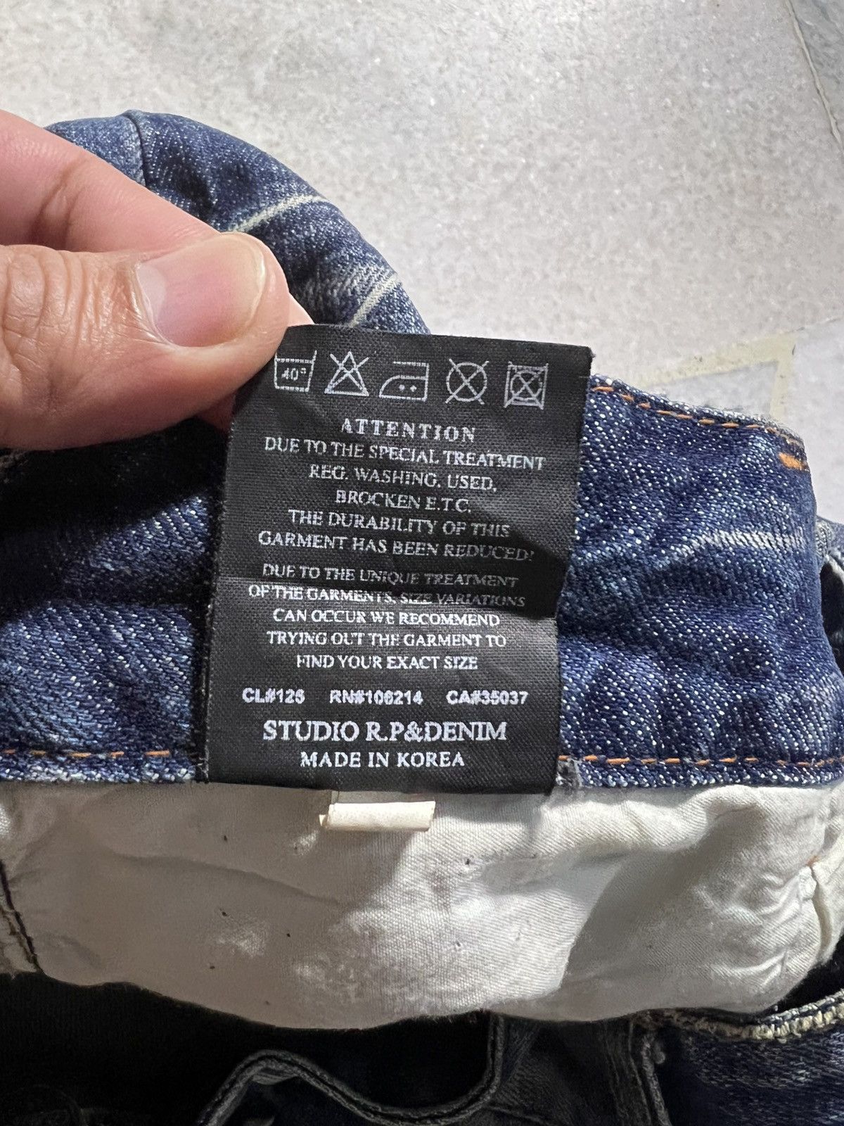 If Six Was Nine × Japanese Brand STUDIO R P&DENIM FLARE JEANS Size 29" - 19 Thumbnail