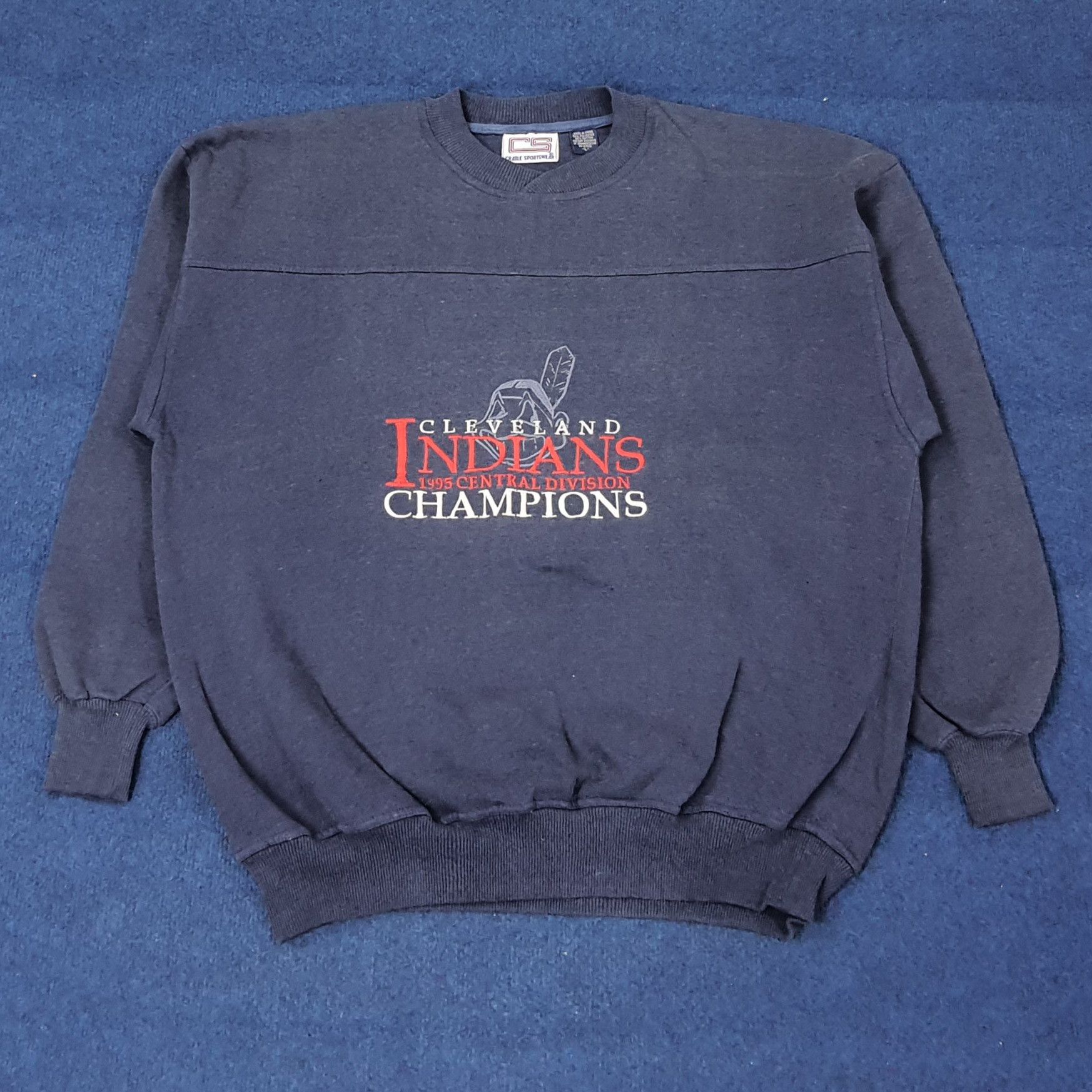 MLB Vintage Cleveland Indians Champions MLB Sweatshirt C253N23 Size US L / EU 52-54 / 3 - 1 Thumbnail