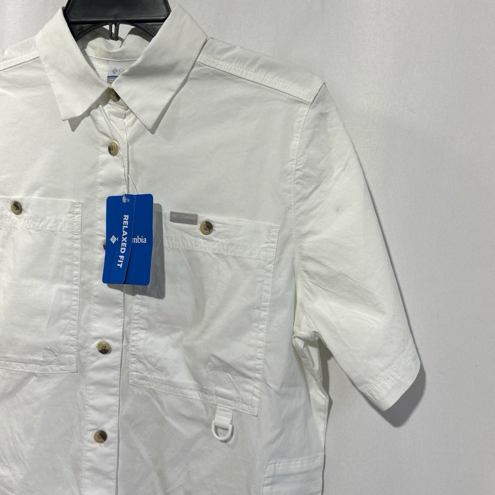 Vintage Columbia Shirt Womens Size S White Brea Falls Woven Short Sleeve Button Up Shirt Size S / US 4 / IT 40 - 2 Thumbnail