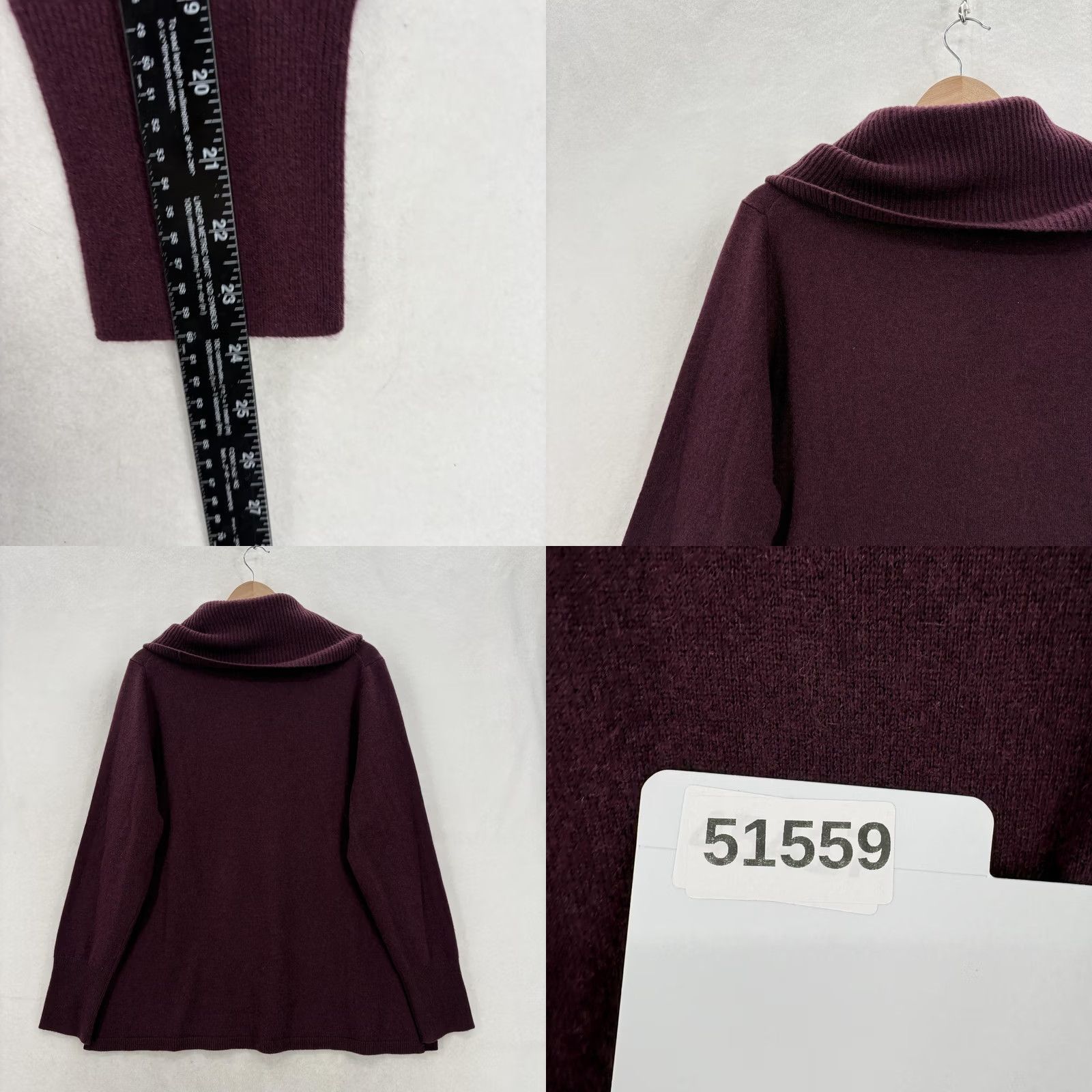 Talbots Talbots Sweater Tunic Womens 1X Purple 100% Cashmere Cowl Neck Knit Pullover TS Tunic Women Plus Size 1X Purple Cashmere Cowl Neck Knit Pullover Size XL / US 12-14 / IT 48-50 - 8 Thumbnail