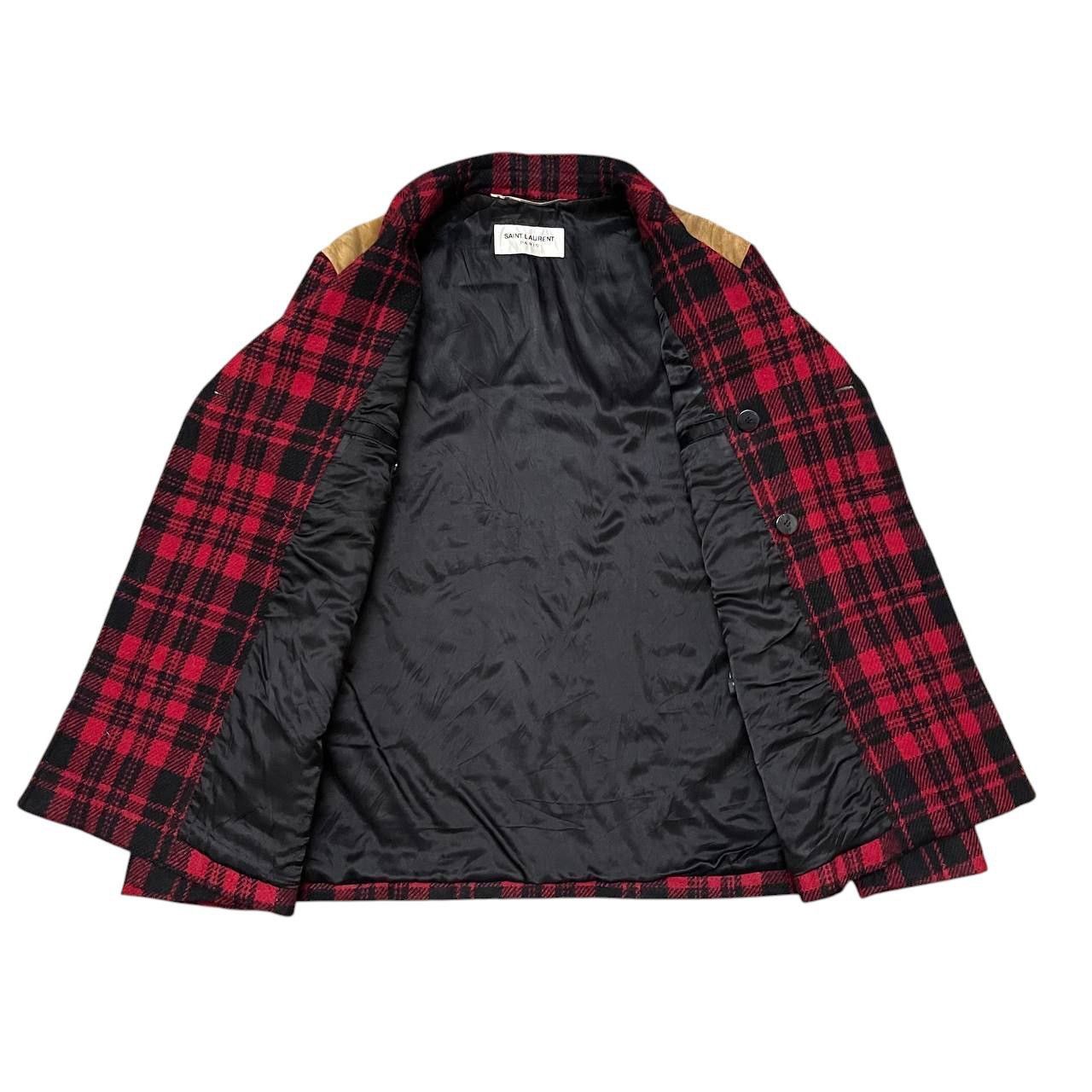 Saint Laurent Paris Runway FW14 SLP Hedi Slimane Western Coat Checked Suede Size US M / EU 48-50 / 2 - 11 Thumbnail