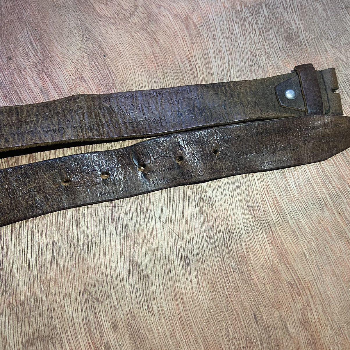 Other Rare 🔥 SpellOut Number (N)ine Leather Belt (No Buckle Head) Size ONE SIZE - 5 Thumbnail