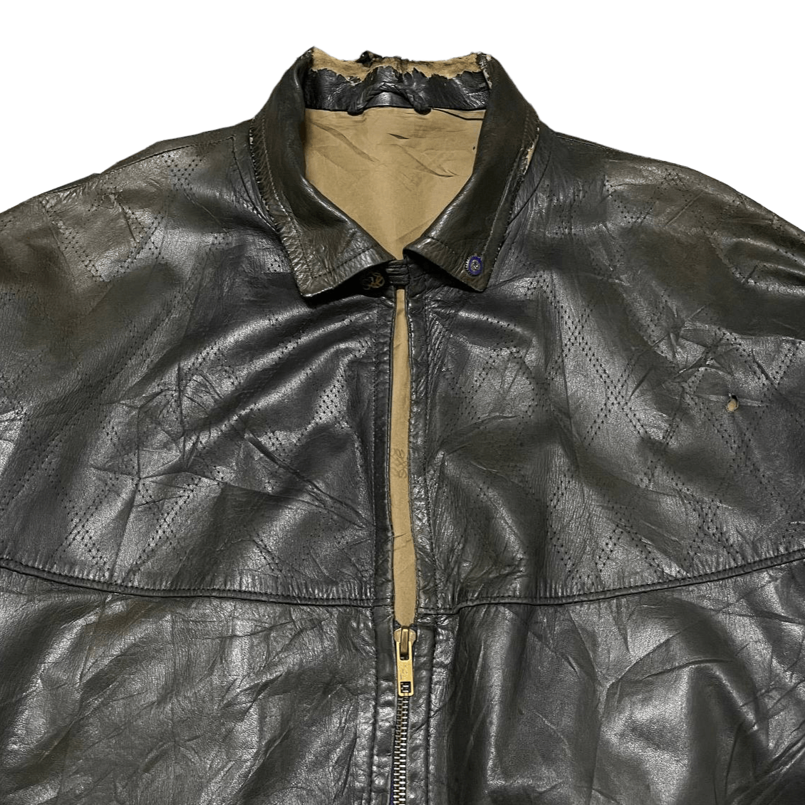 Loewe Loewe Distressed Leather Jacket Vintage Size US M / EU 48-50 / 2 - 3 Thumbnail