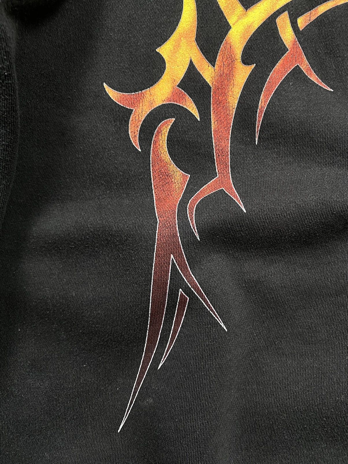 Japanese Brand Y2K Vintage 2000’s Abstract Fire Hoodie Japan Style Size US XL / EU 56 / 4 - 15 Thumbnail