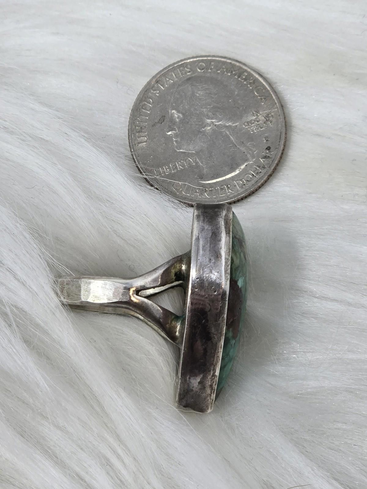 Sterling Silver Herbert Tsosie Royston Turquoise Ring Sz 6 Sterling Size ONE SIZE - 5 Thumbnail