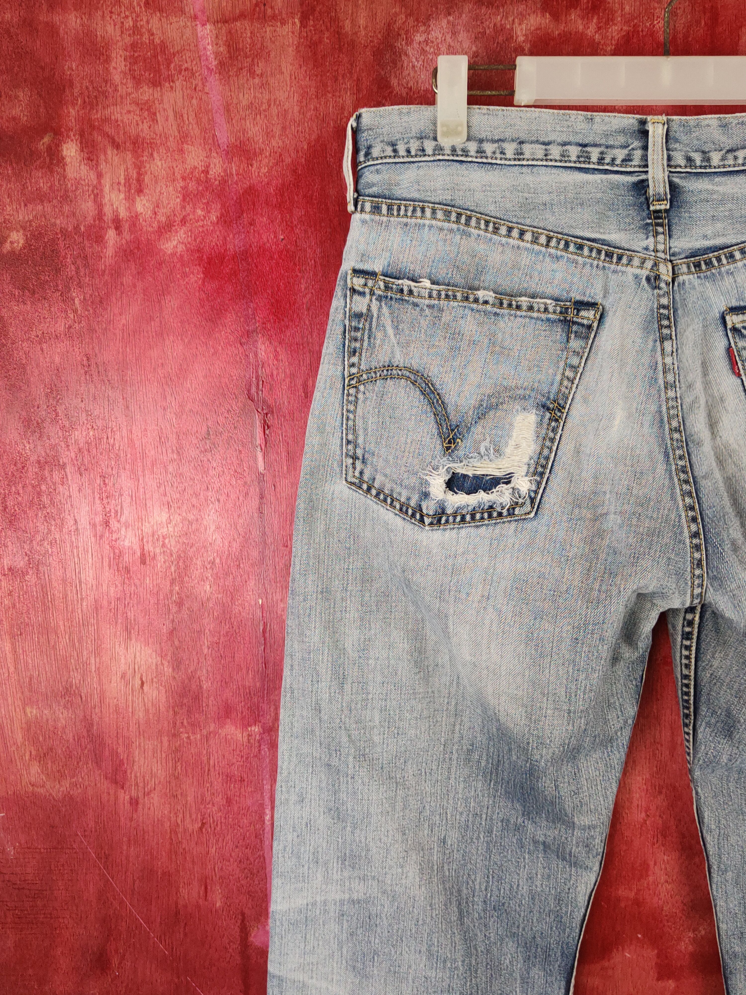 Levi's DL Levi's Blue Faded Distressed Ripped Jeans #S1853 Size US 32 / EU 48 - 10 Thumbnail