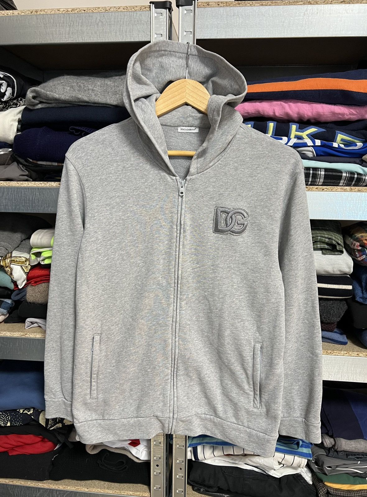 Dolce & Gabbana Dolce & Gabbana Zip Up Hoodie Gray Size XS Pullover Size XS / US 0-2 / IT 36-38 - 1 Thumbnail