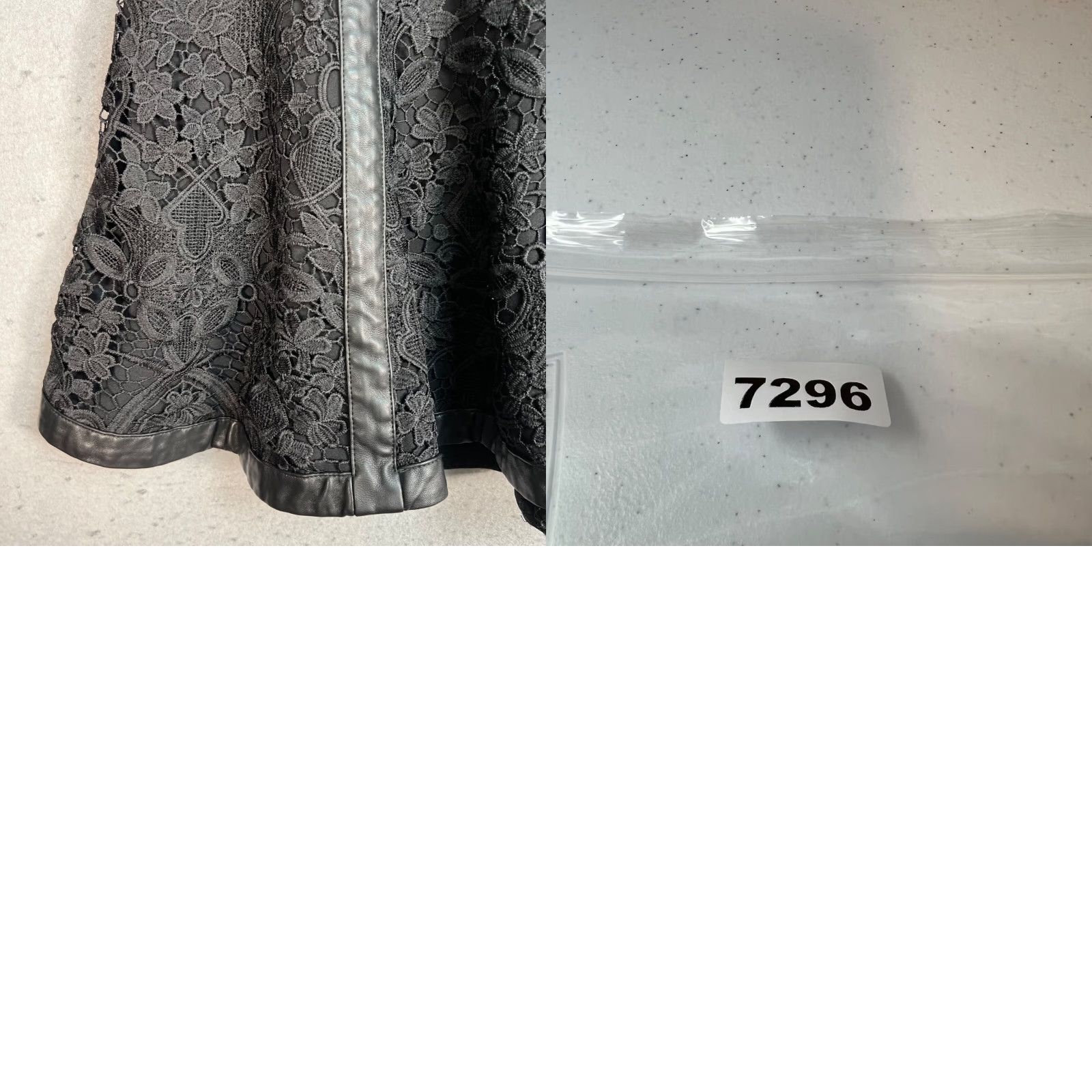 The Kooples VINTAGE The Kooples Black Lace A-Line Skirt With Faux Leather Trim 34 Skirt Womens 34 Black Lace A-Line Skirt 34 Women Size 24" / US 00 / IT 34 - 8 Thumbnail