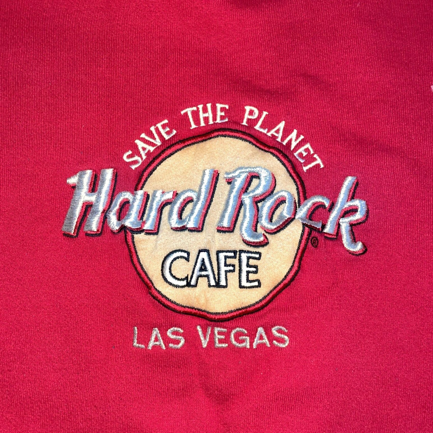 Vintage VINTAGE Hard Rock Cafe Hoodie Pullover Red Mens M USA Pullover Red USA Mens M Size US M / EU 48-50 / 2 - 2 Thumbnail