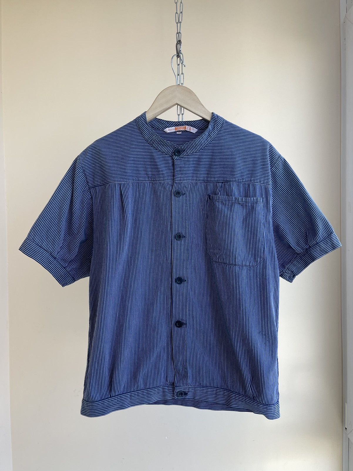 Fischer Pecheur French Hickory Striped Chore S/S Shirt 70s