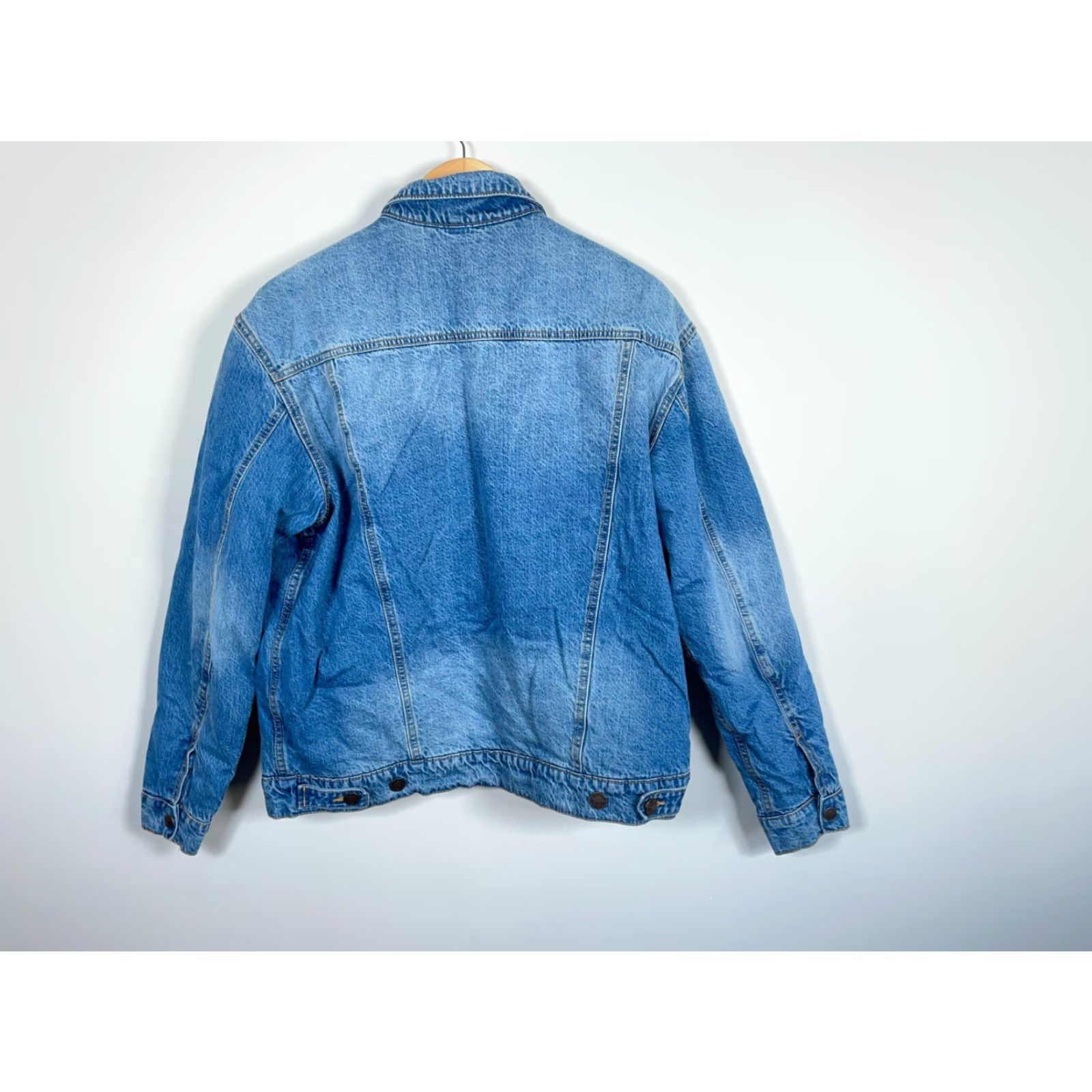 Wrangler VINTAGE Wrangler Jean Jacket Main Point/Brand: Wrangler Retro Sherpa-Lined Denim Jacket Adult Large Blue Denim Grunge 90s Mens Size US 33 - 2 Thumbnail