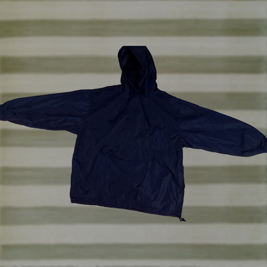 Gap VINTAGE Gap Windbreaker Hooded Nylon Pouch Pocket Jacket Unisex Adults Large Blue 90s Size US L / EU 52-54 / 3 - 1 Thumbnail