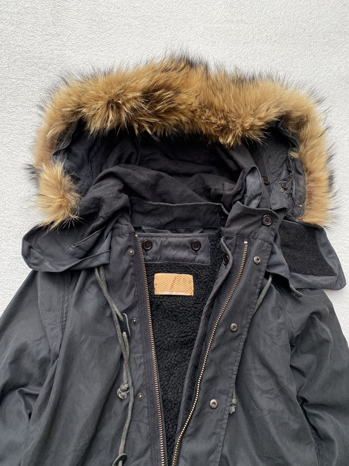 NANO universe 2000s Nano Universe- Fur Parka Gothic Jacket Size S / US 4 / IT 40 - 5 Thumbnail