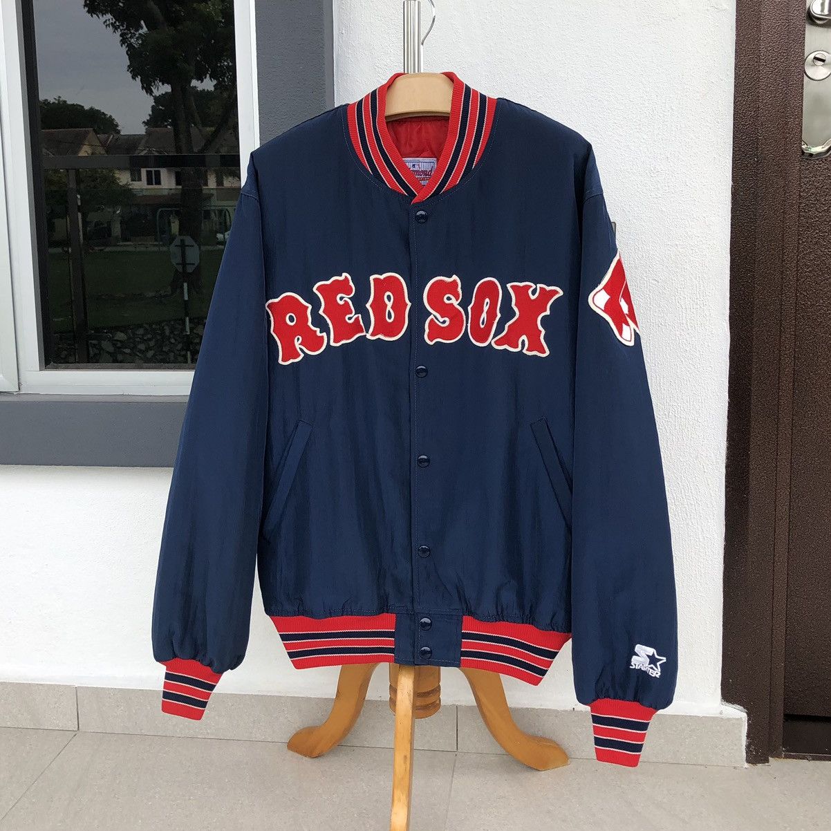 Starter Vintage Starter MLB REDSOX Baseball Varsity Jacket Size US L / EU 52-54 / 3 - 2 Thumbnail
