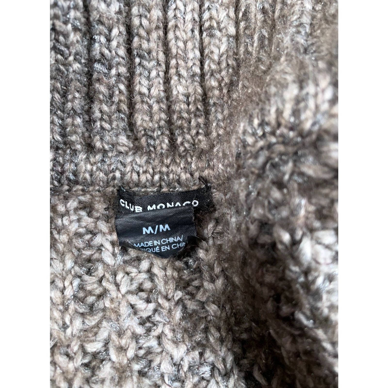 Club Monaco VINTAGE Club Monaco Wool Mohair Open Cardigan Women's XS Brown Chunky Knit Size XS / US 0-2 / IT 36-38 - 3 Thumbnail