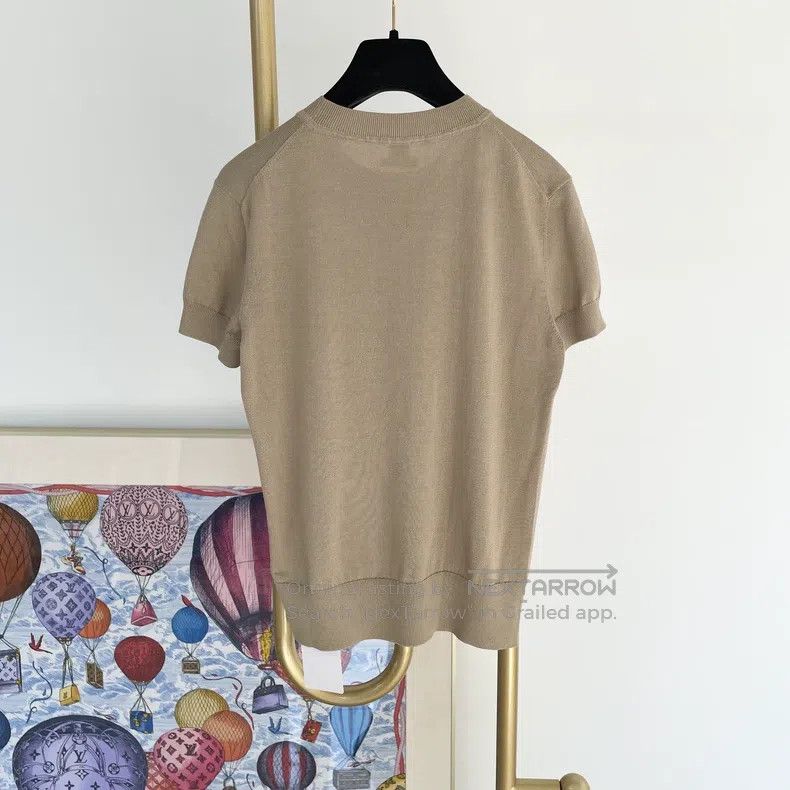 Hermes Hermes Beige Knit Top Size XS / US 0-2 / IT 36-38 - 2 Thumbnail
