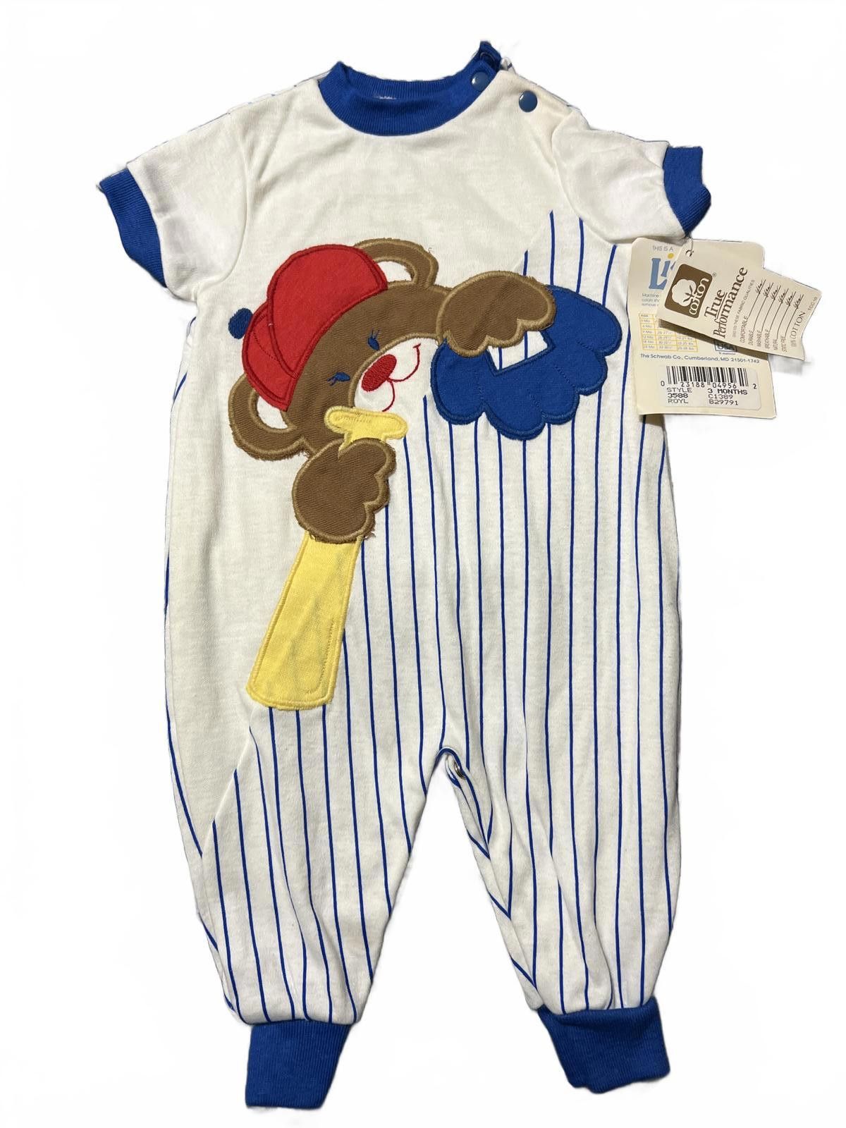 Other Little me Vintage Cotton Baseball Romper Bear Applique Size US 26 / EU 42 - 1 Thumbnail