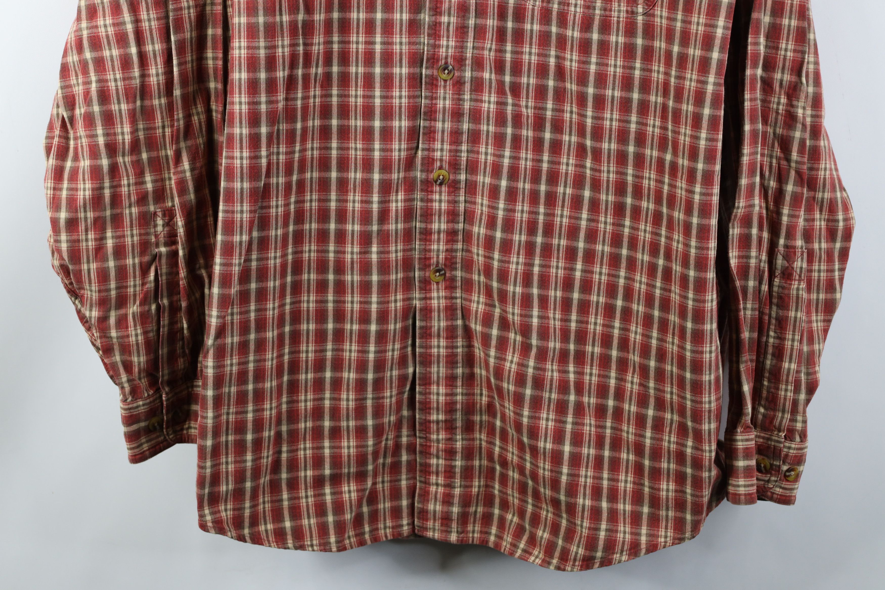 L.L. Bean Vintage LL Bean Canvas Collared Button Down Shirt Plaid Size US L / EU 52-54 / 3 - 3 Thumbnail