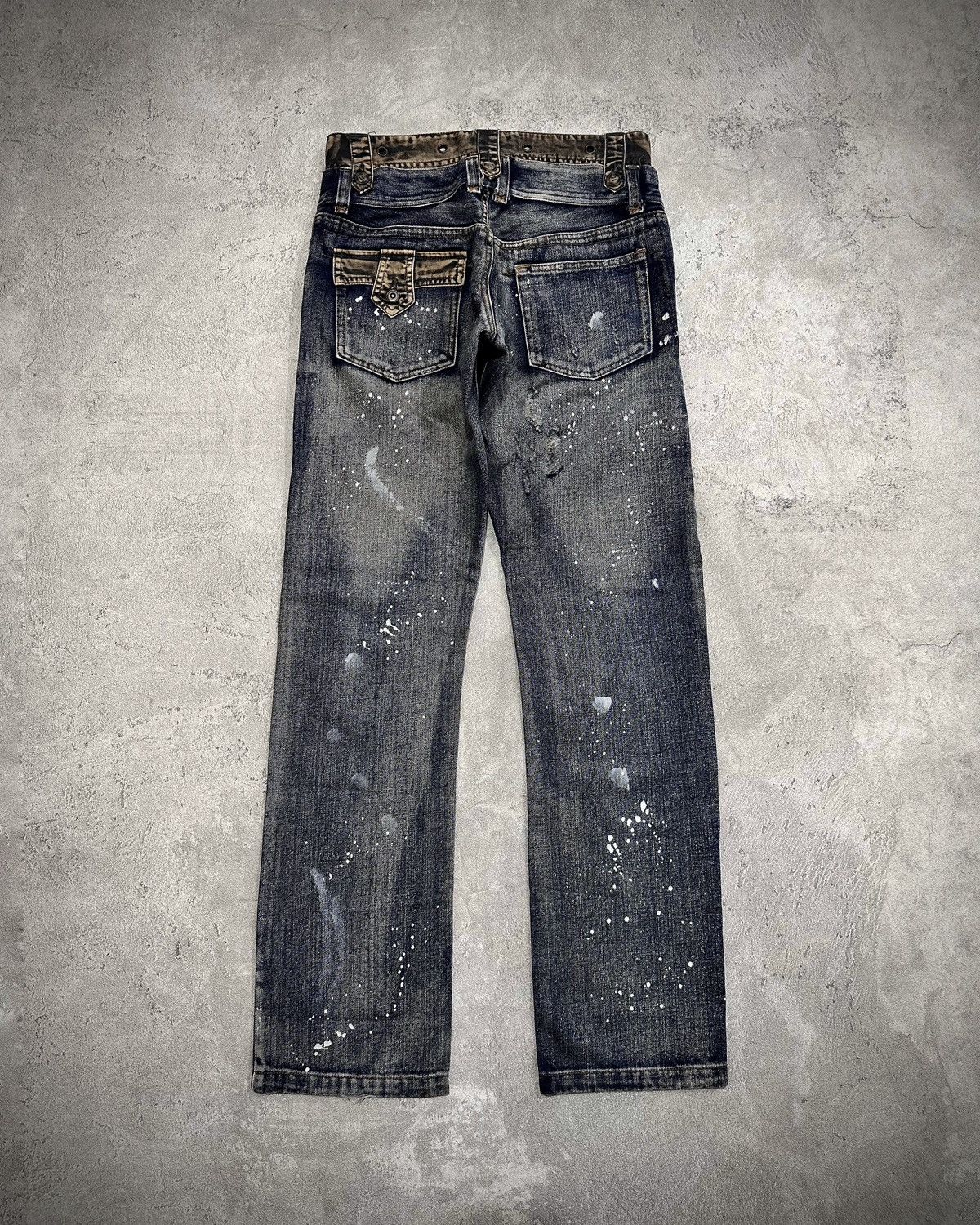 Japanese Brand Y2k Breath Mint Double Waist Distressed Jeans Lgb Ifsix Size US 30 / EU 46 - 6 Thumbnail