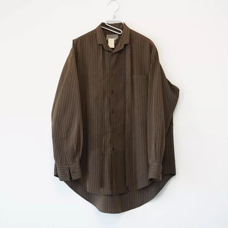Yohji Yamamoto Yohji Yamamoto 90SS Stripe Tie Shirt 2505-Nextarrow Size US M / EU 48-50 / 2 - 1 Thumbnail