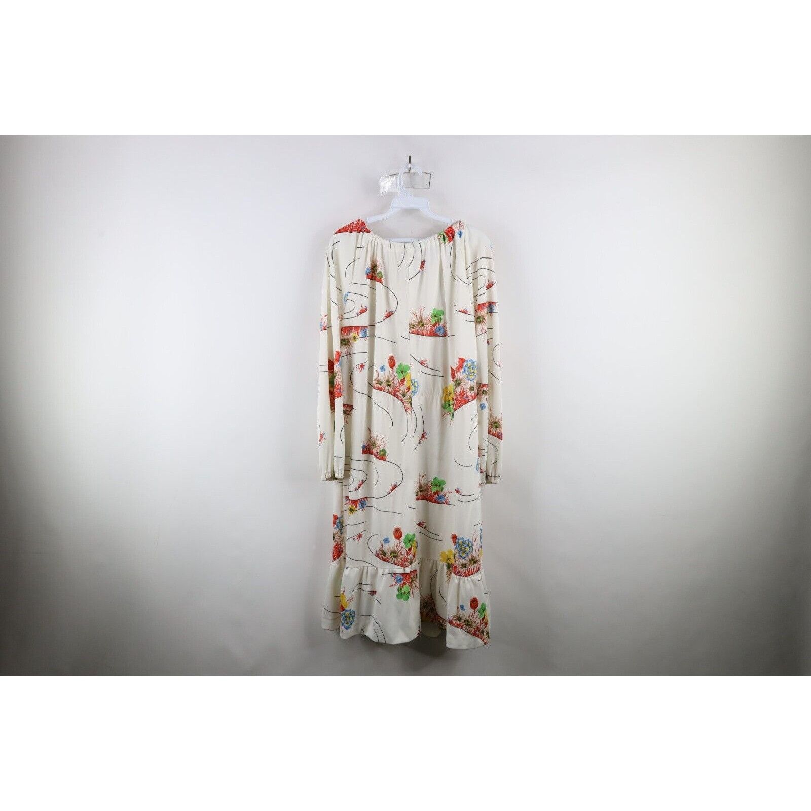 Vintage Vintage 70s Mid Century Modern MCM Flower Knit Dress Size XL / US 12-14 / IT 48-50 - 18 Thumbnail