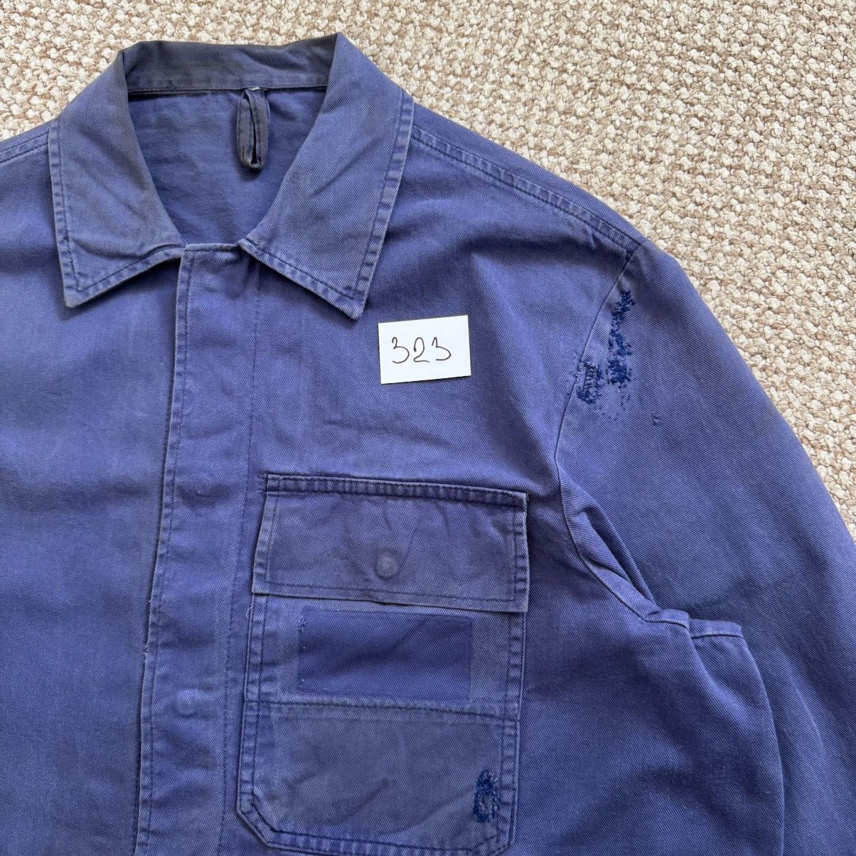 Le Laboureur Distressed blue cotton works french chore sanfor jacket Size US M / EU 48-50 / 2 - 9 Thumbnail