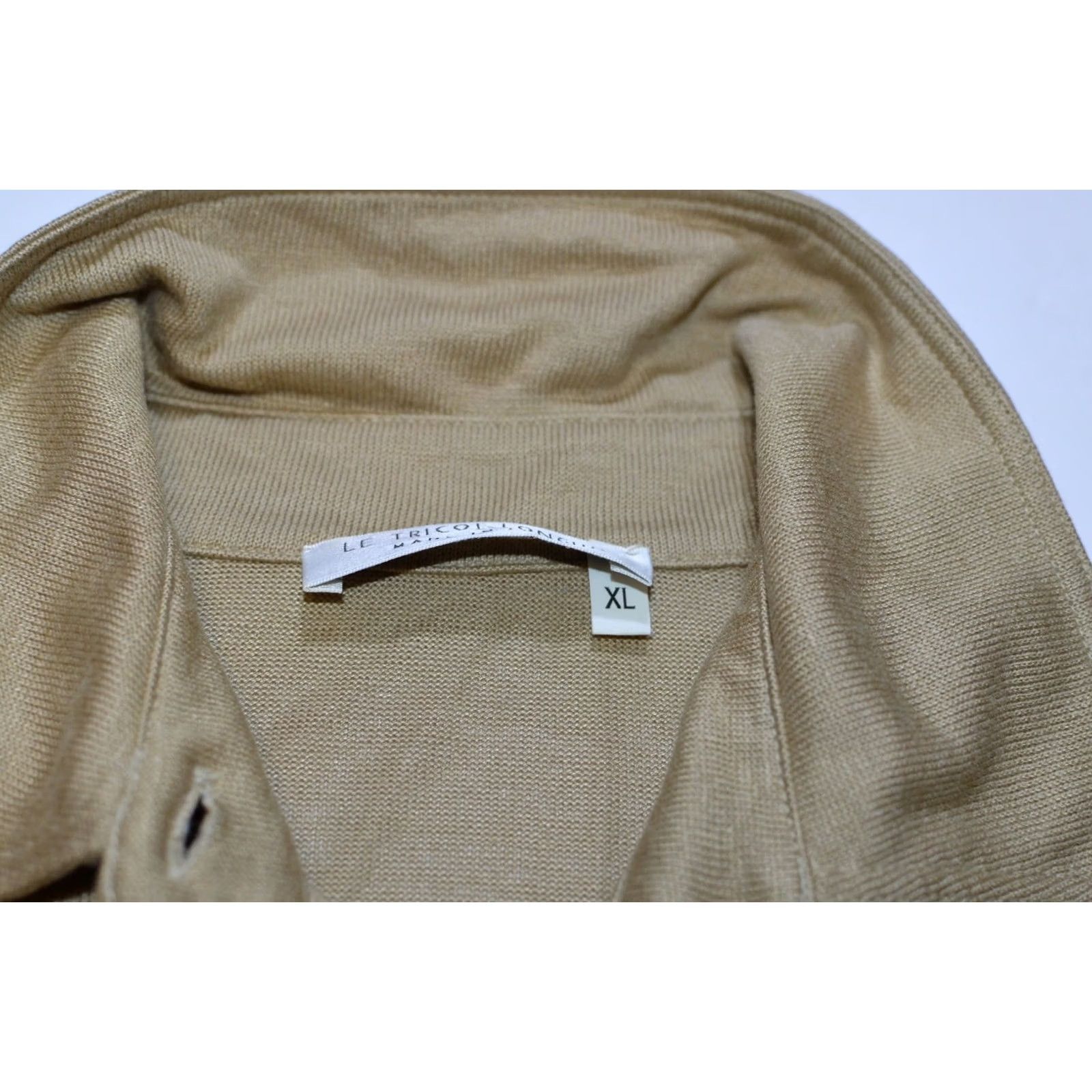 Vintage Womens Le Tricot Longhin Italy Viscose Linen Top Blouse Shirt XL Beige Size XL / US 12-14 / IT 48-50 - 5 Thumbnail