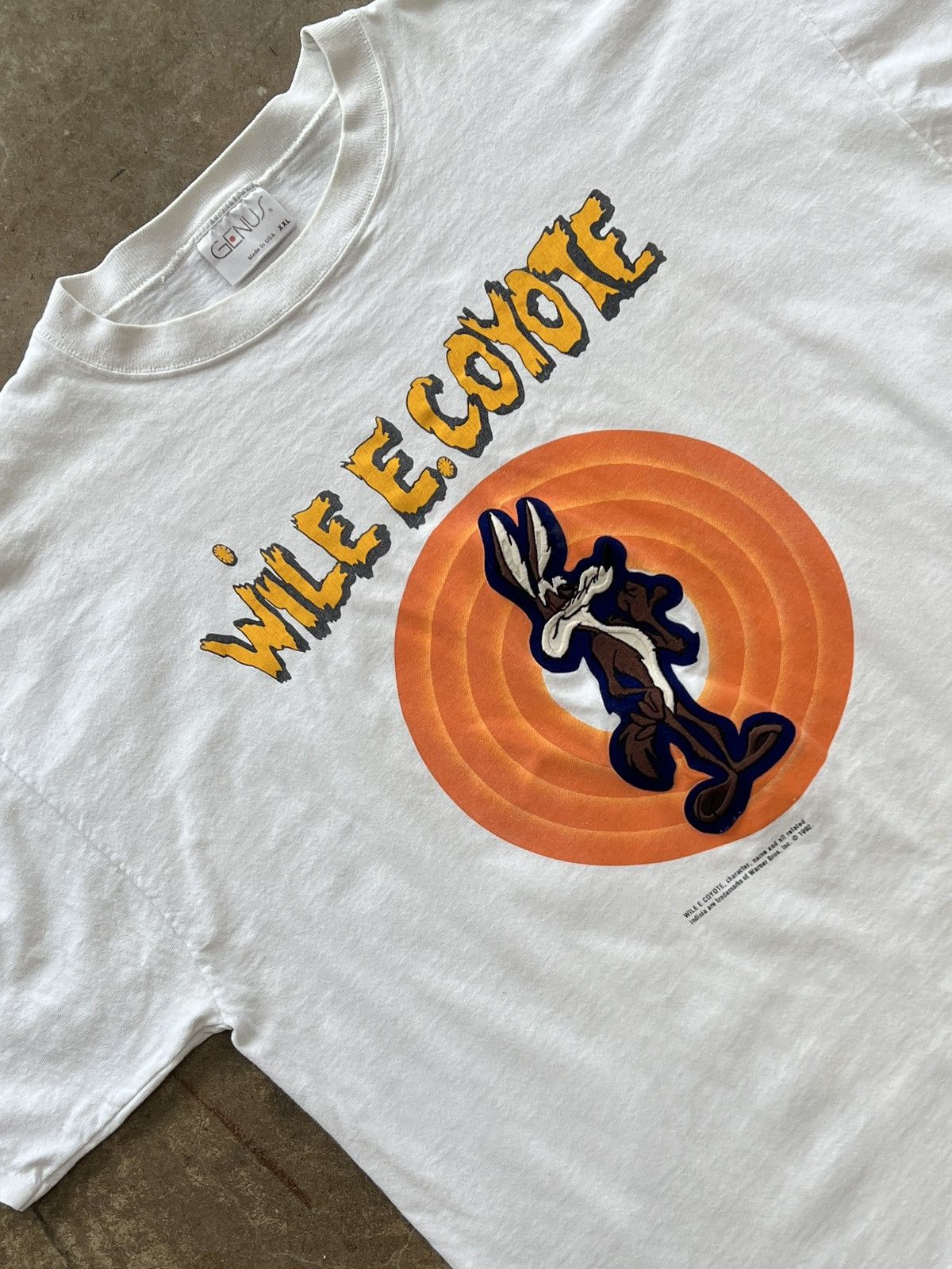Warner Bros Vintage 1992 Looney Tunes Willie E Coyote Single Stitch XXL Size US XXL / EU 58 / 5 - 1 Thumbnail