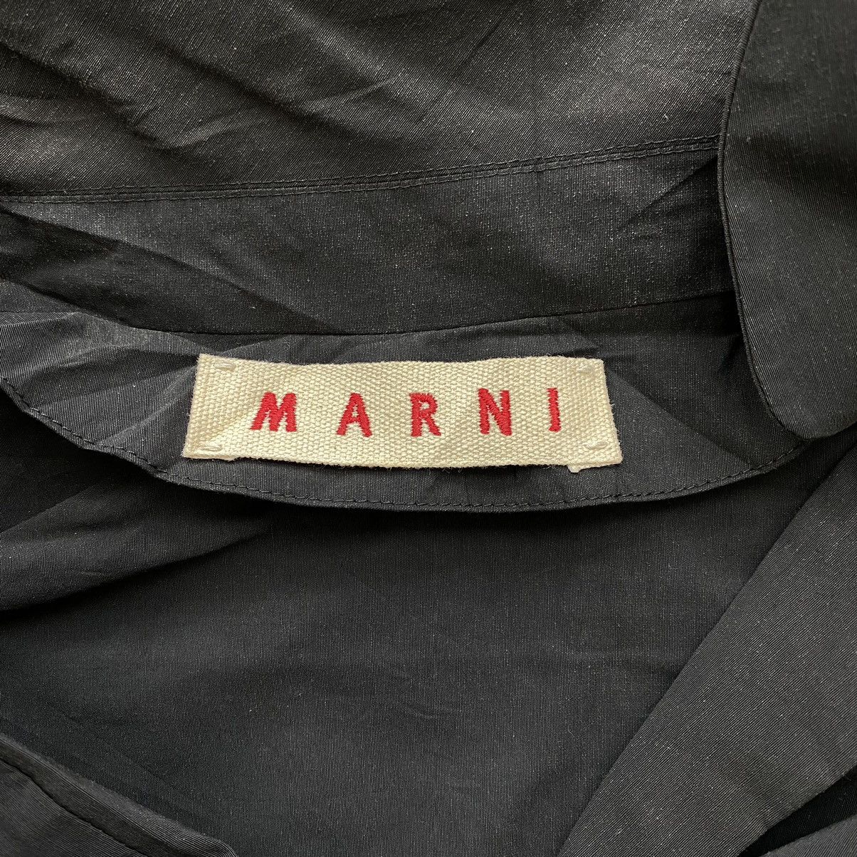 Marni × Vintage Vintage 90s MARNI Italian Brand Plain Grey Coat Size S / US 4 / IT 40 - 3 Thumbnail