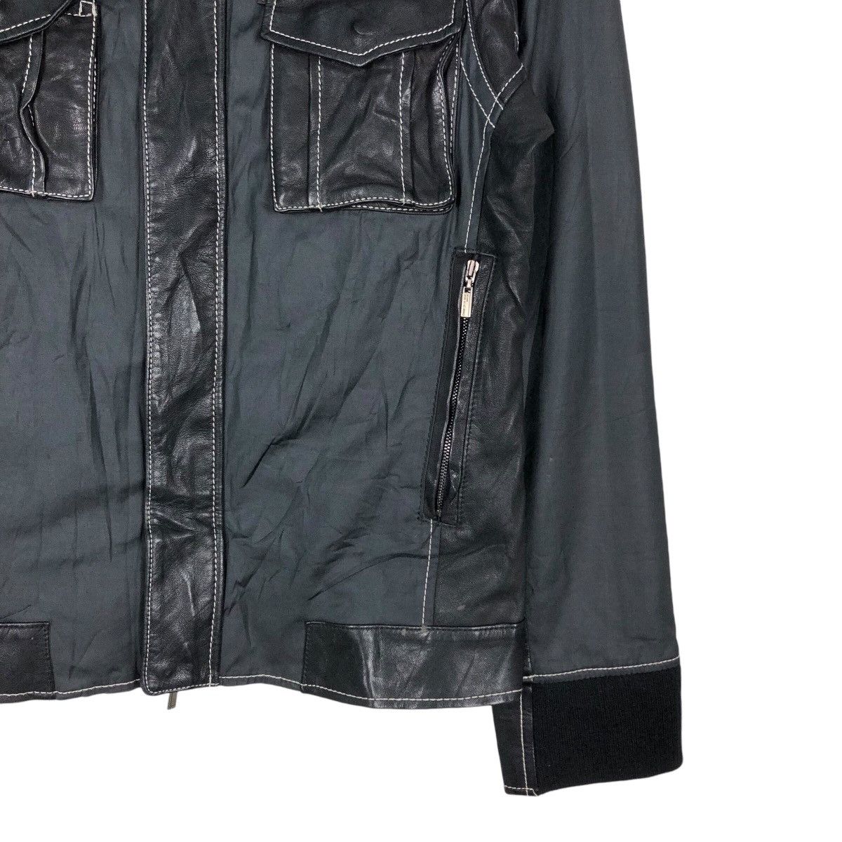 Japanese Brand 📌Cropped Biker Leather Jacket Comme Ca Du Mode Men Size US S / EU 44-46 / 1 - 6 Thumbnail