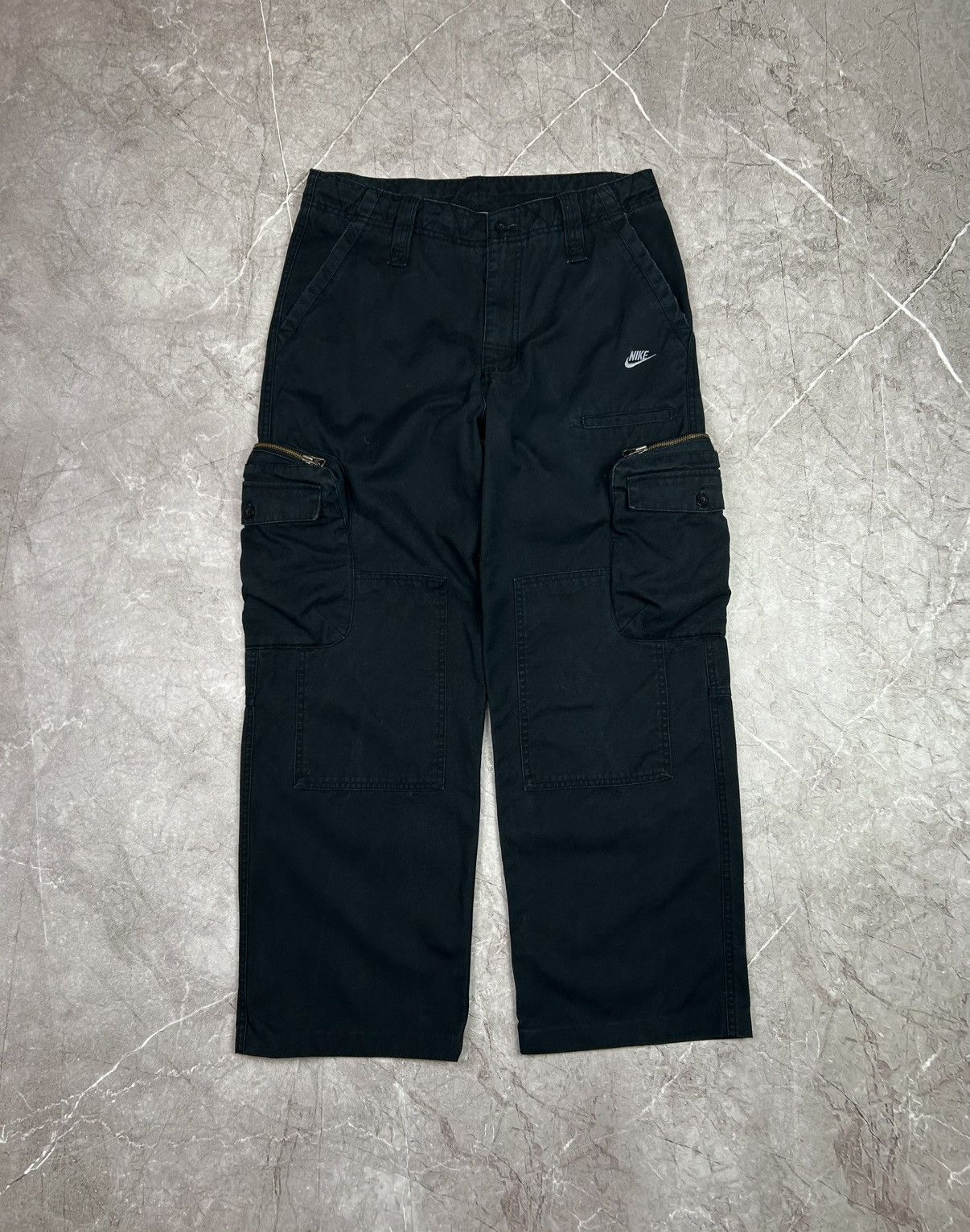 Nike × Vintage Nike Cargo Baggy Fit Pants Drill Vintage Y2K Size US 31 - 2 Thumbnail