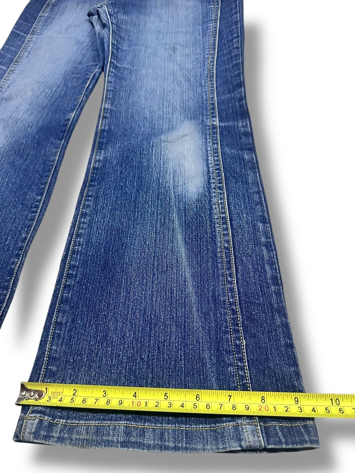 Japanese Brand Bootcut Style With Faded Wash and Thunder Striked Size US 28 / EU 44 - 15 Thumbnail
