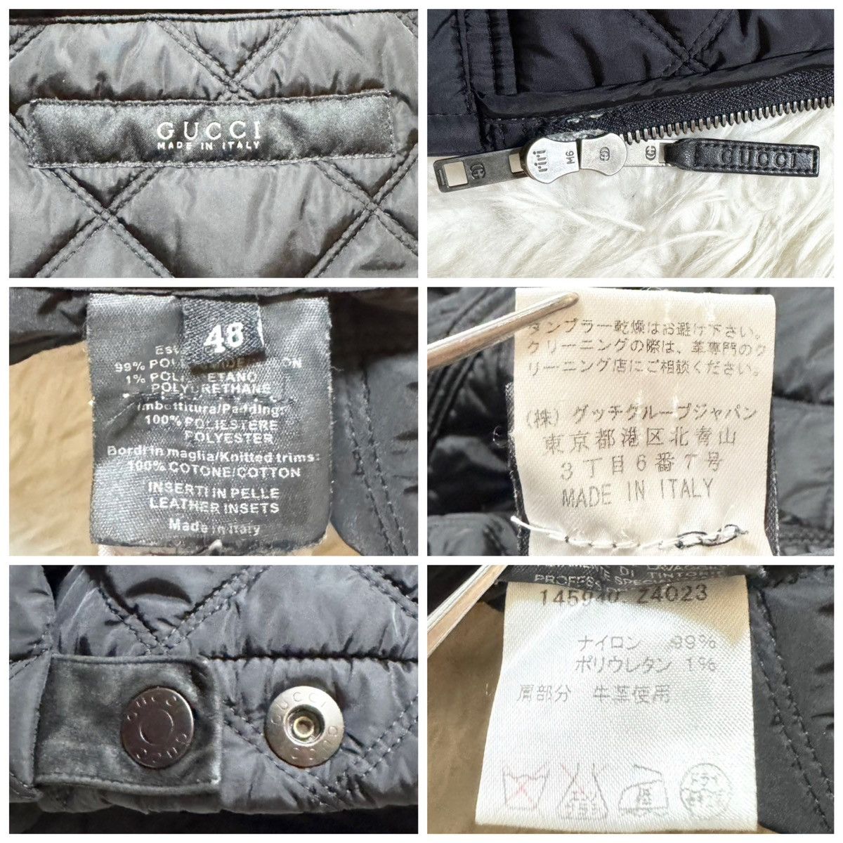 Gucci Gucci Runway Model Suede and Leather Quilted Nylon Jacket Size US M / EU 48-50 / 2 - 2 Thumbnail