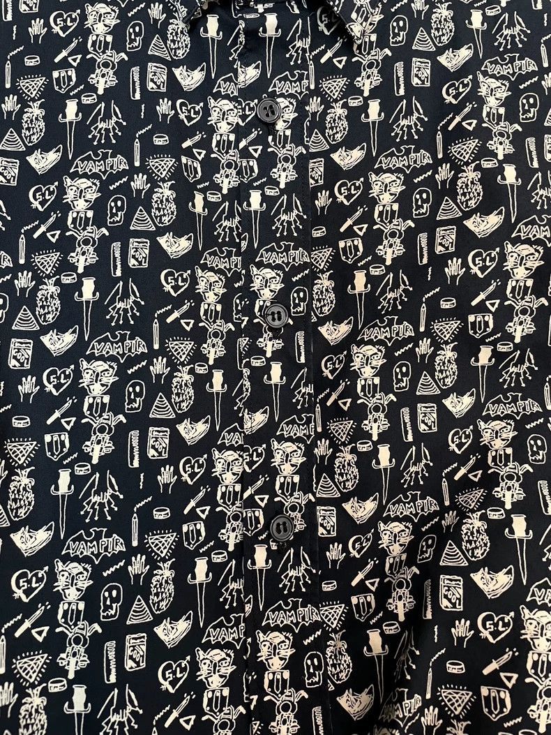 Saint Laurent Paris Saint Laurent Printed Long Sleeve Shirt-2507 Size US L / EU 52-54 / 3 - 5 Thumbnail