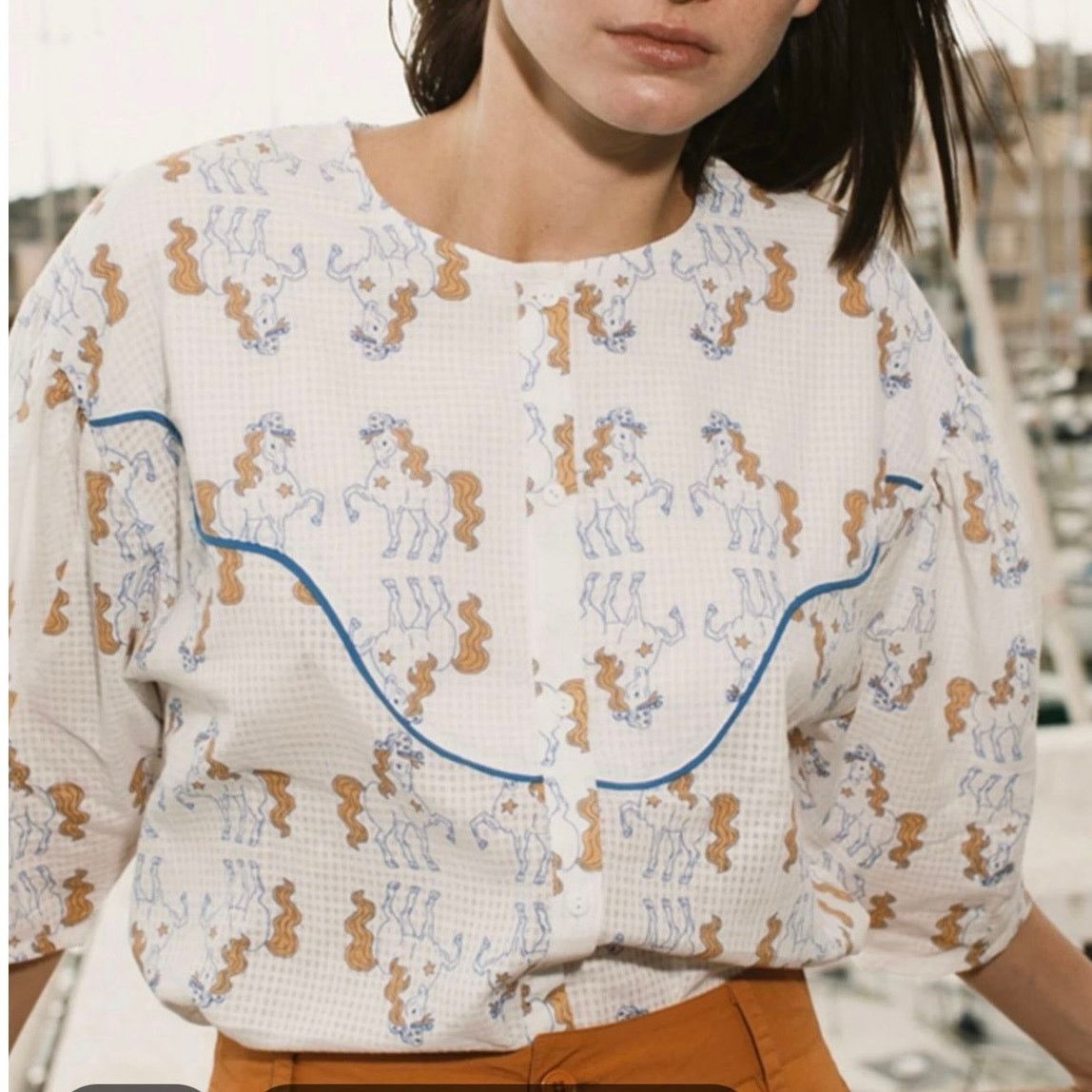 Other THE TINY BIG SISTER Rodeo Pony Button Up Blouse Size 38 Size M / US 6-8 / IT 42-44 - 1 Thumbnail