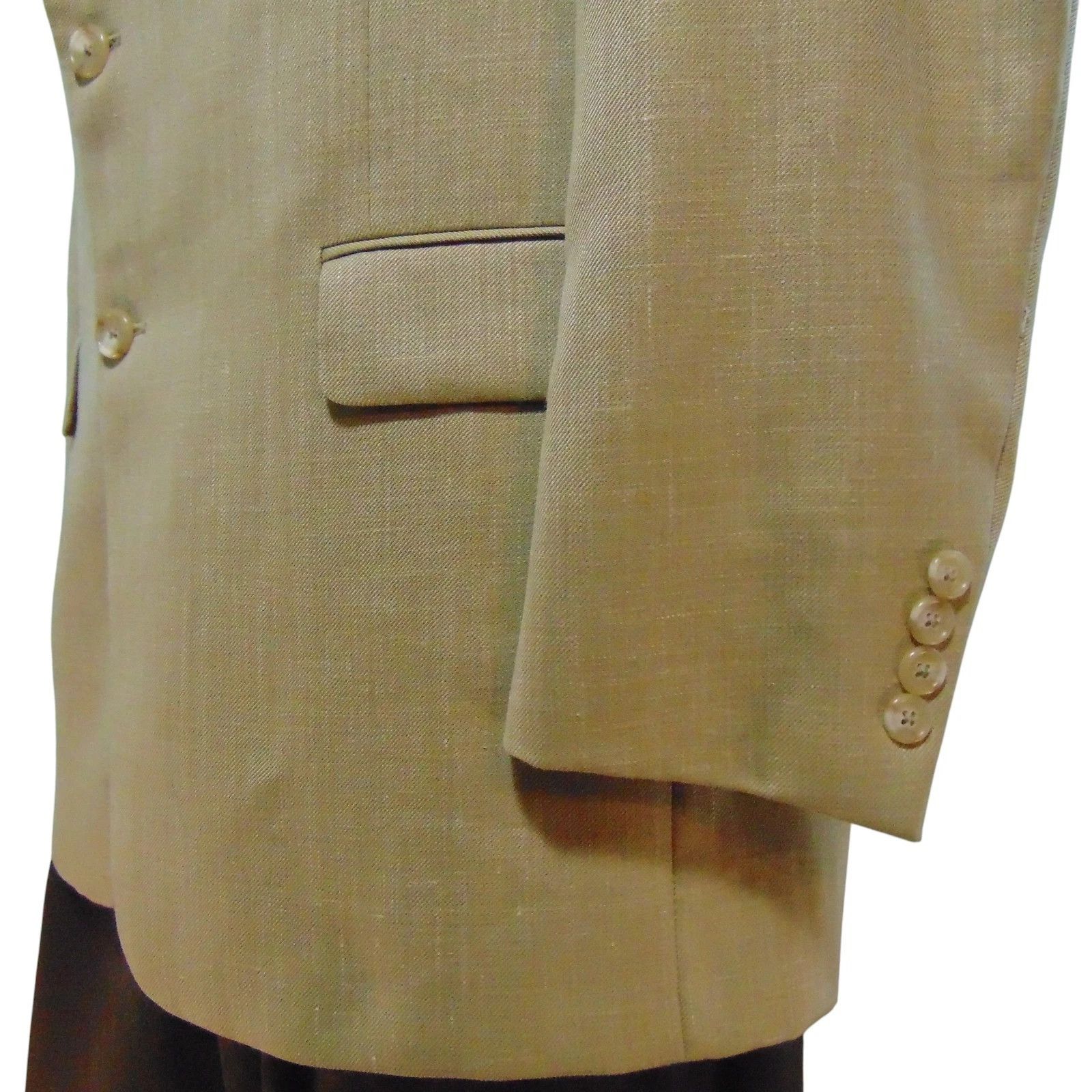 Hickey Freeman Vintage Hickey Freeman Wool Linen Silk Blazer 42R USA Size 42R - 4 Thumbnail