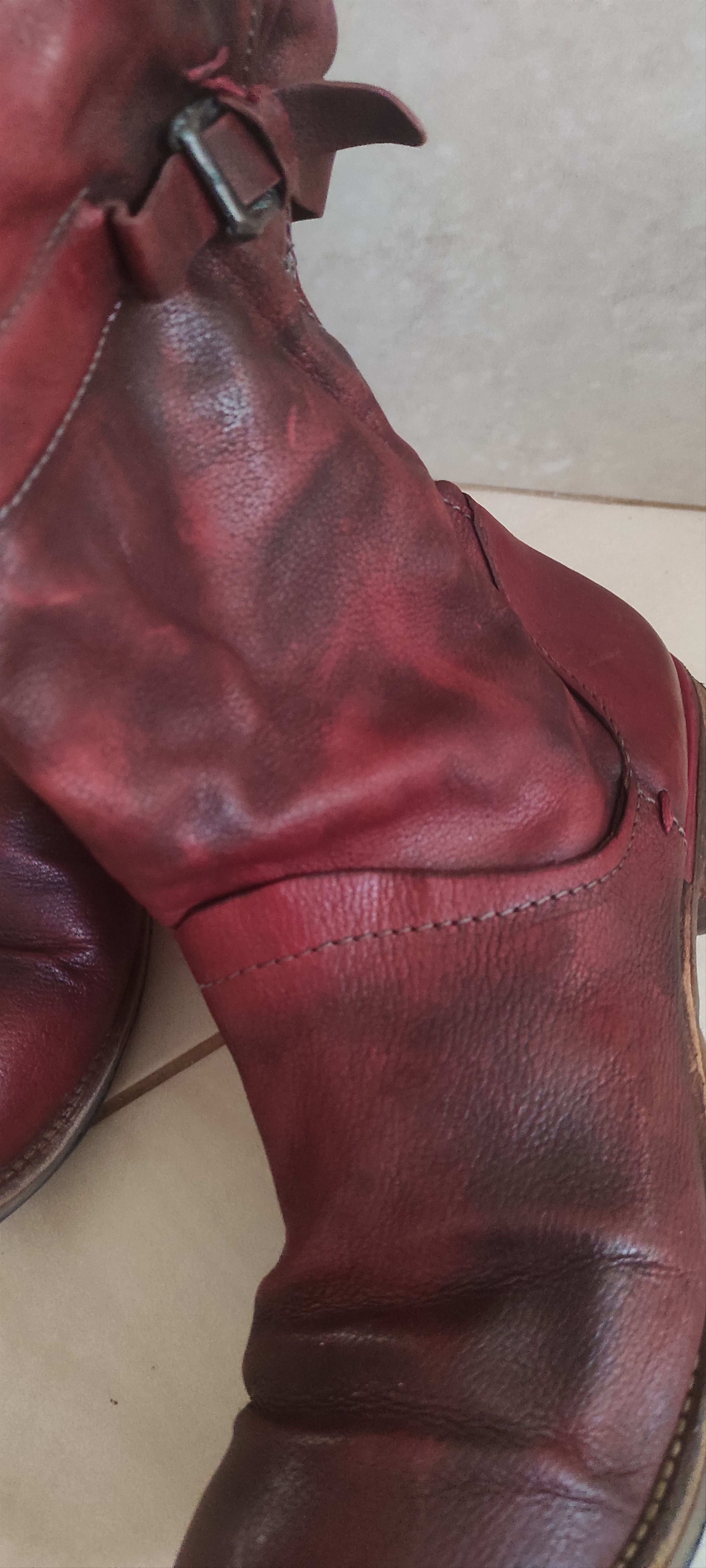 A.S.98 Airstep Ladies Avant-Garde Leather Combat Boots Shoes Size US 10.5 / IT 40.5 - 8 Thumbnail