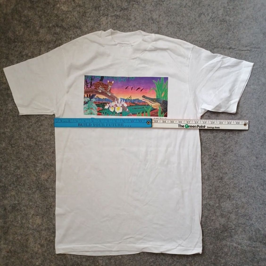 Hanes VINTAGE Hanes Beefy-T Protect Wetlands Mens T-Shirt White 1998 Nature Animals Trees USA Shirt M Mens Size US M / EU 48-50 / 2 - 4 Thumbnail