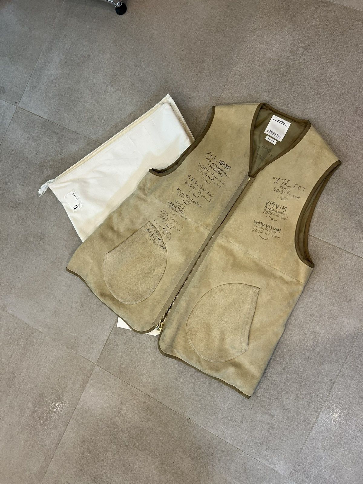 Visvim Visvim tana deer skin down vest | Grailed