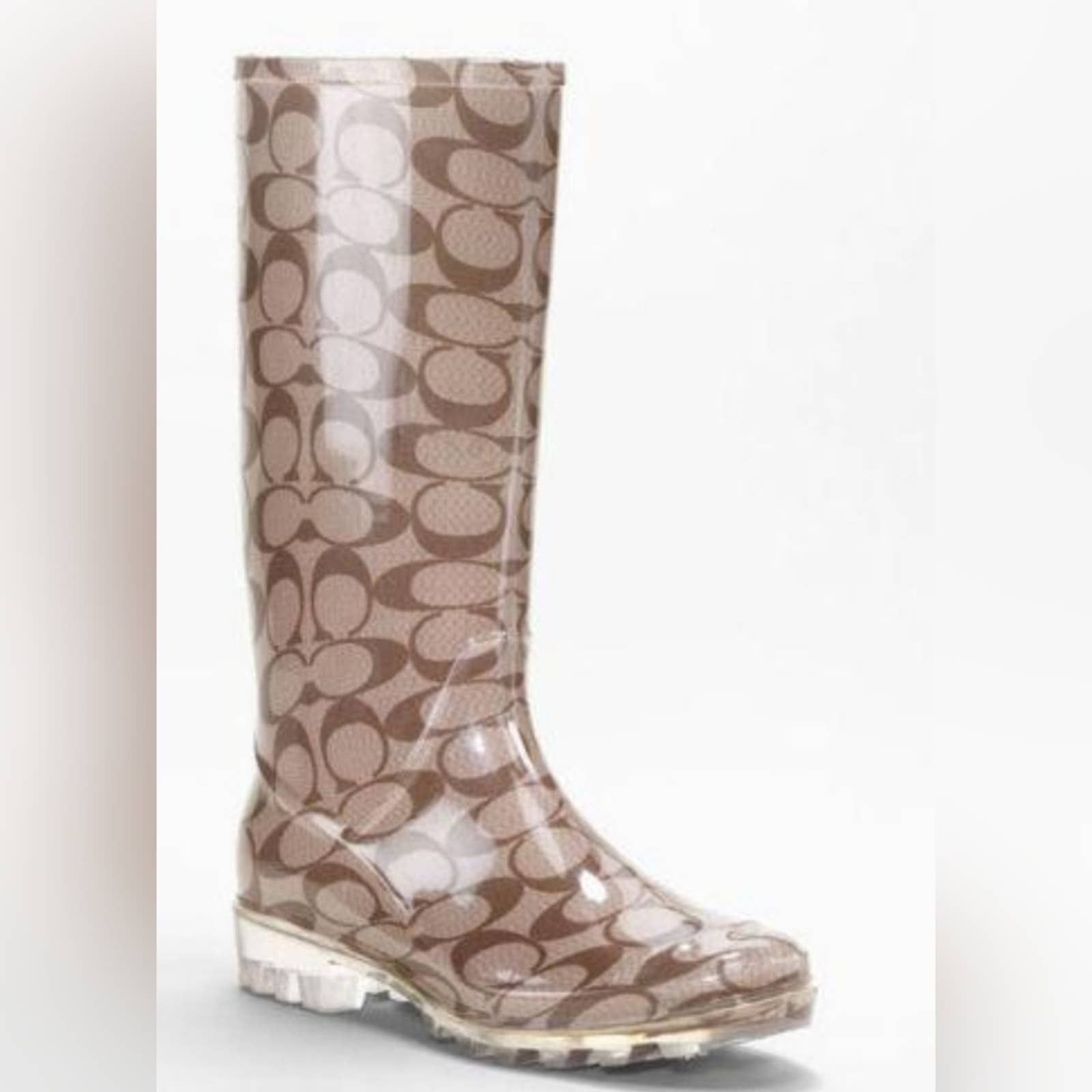 Coach Coach Signature Tall Jelly Rain Boots 8 Grailed