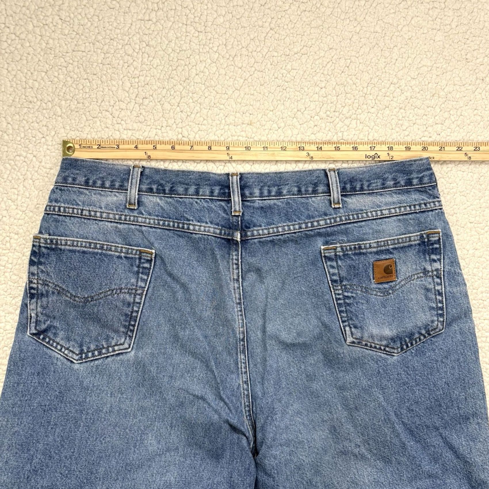 Carhartt Carhartt Jeans Mens 44x30 Relaxed Straight Leg B17 DST Denim Jeans Size US 44 / EU 60 - 7 Thumbnail